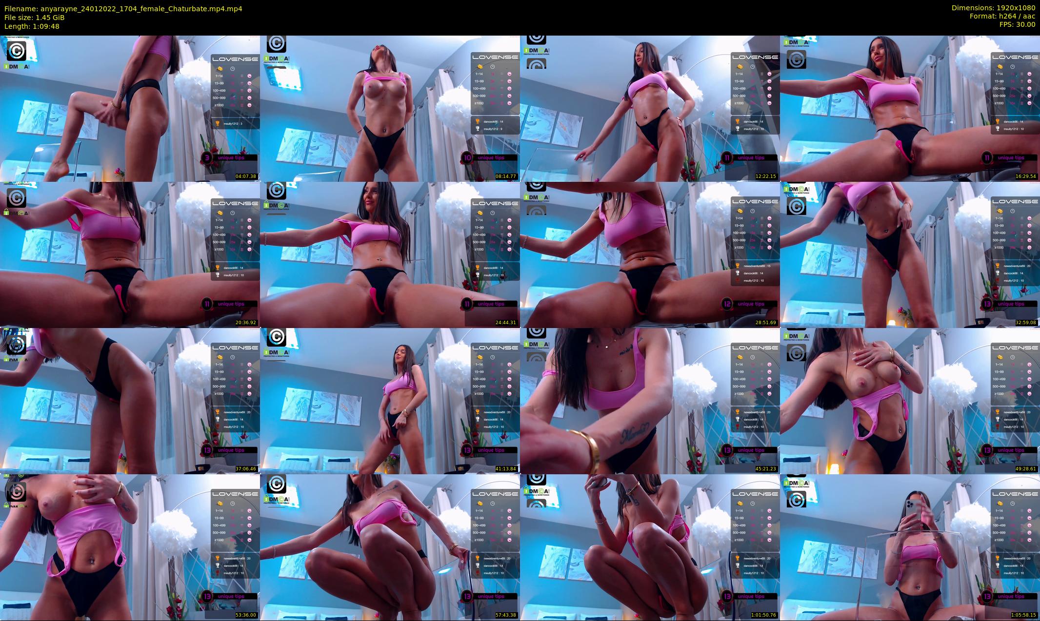 anyarayne — 70 minute Chaturbate female cam show recording, 1080p, Jan 24, 2022