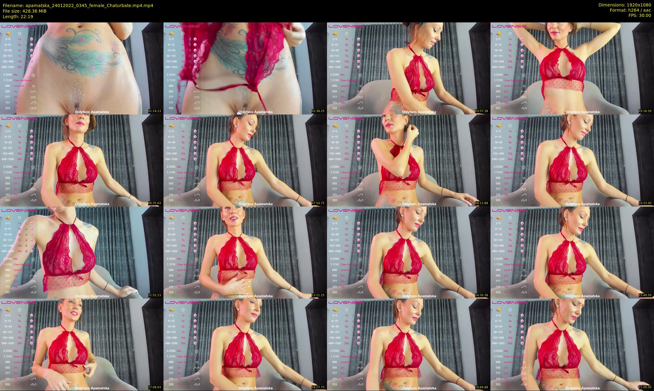 apamatska — 23 minute Chaturbate female cam show recording, 1080p, Jan 24, 2022