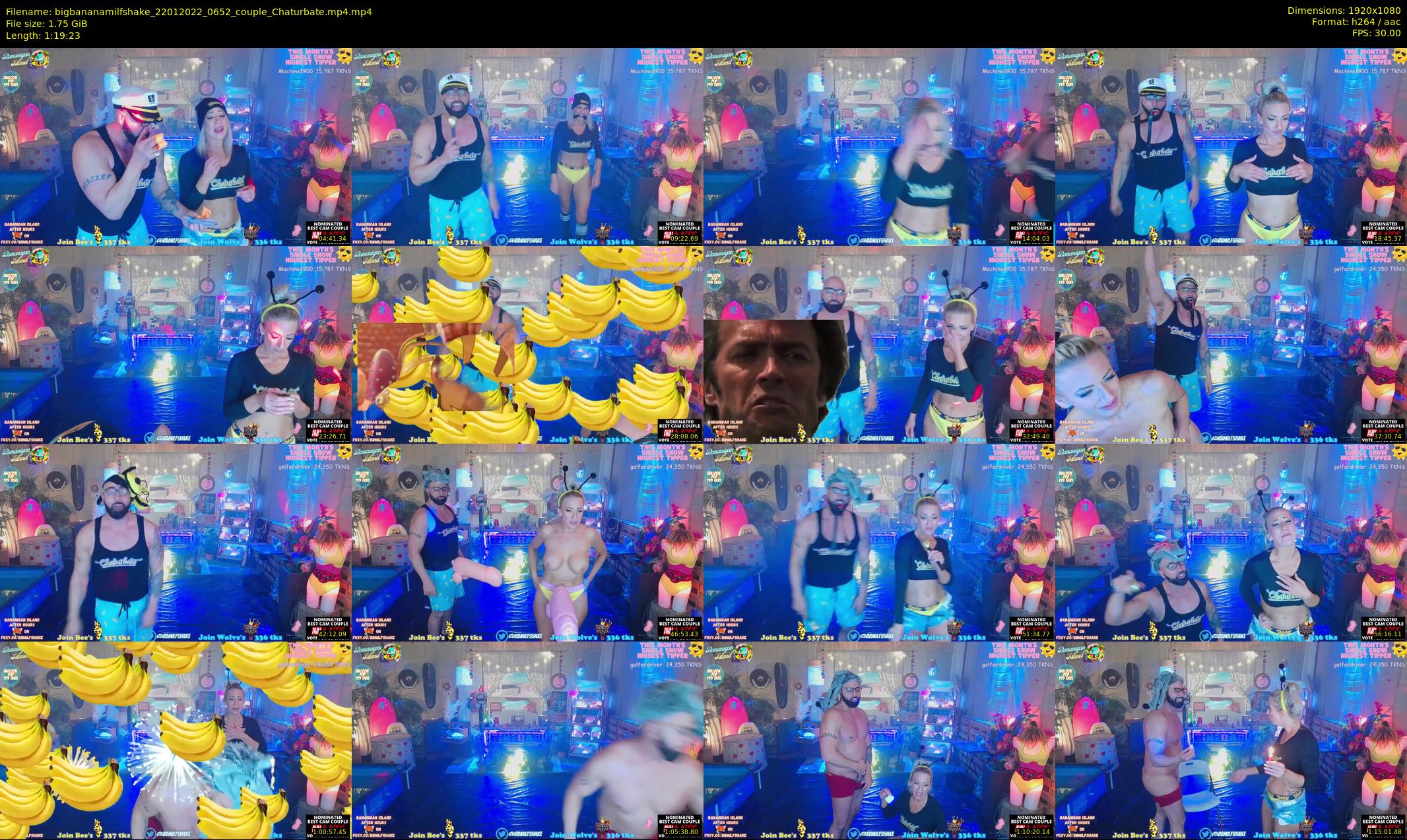 bigbananamilfshake — 80 minute Chaturbate couple cam show recording, 1080p, Jan 22, 2022