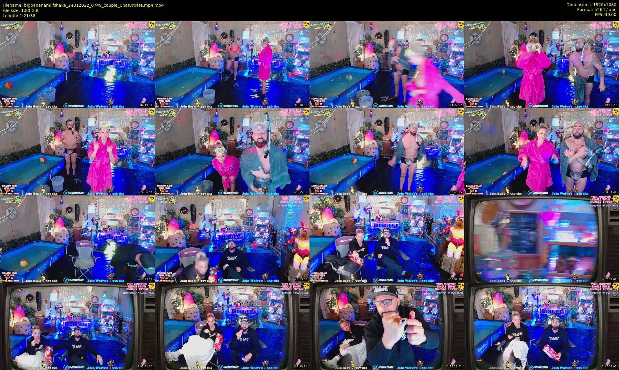 bigbananamilfshake — 82 minute Chaturbate couple cam show recording, 1080p, Jan 24, 2022