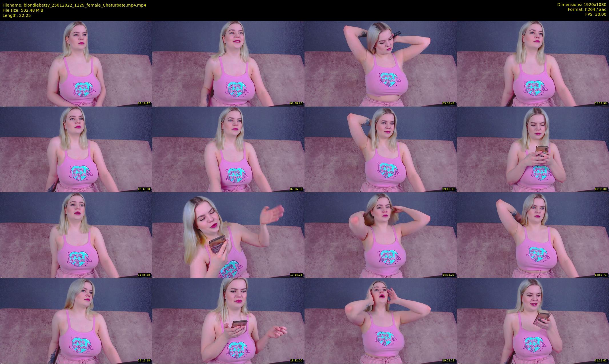 blondiebetsy — 23 minute Chaturbate female cam show recording, 1080p, Jan 25, 2022