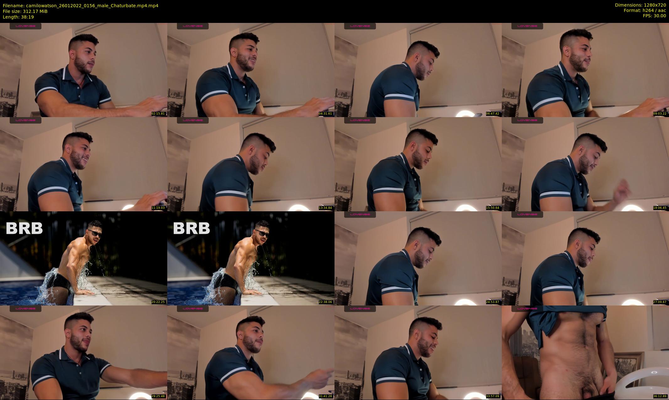 camilowatson — 39 minute Chaturbate male cam show recording, 720p, Jan 26, 2022