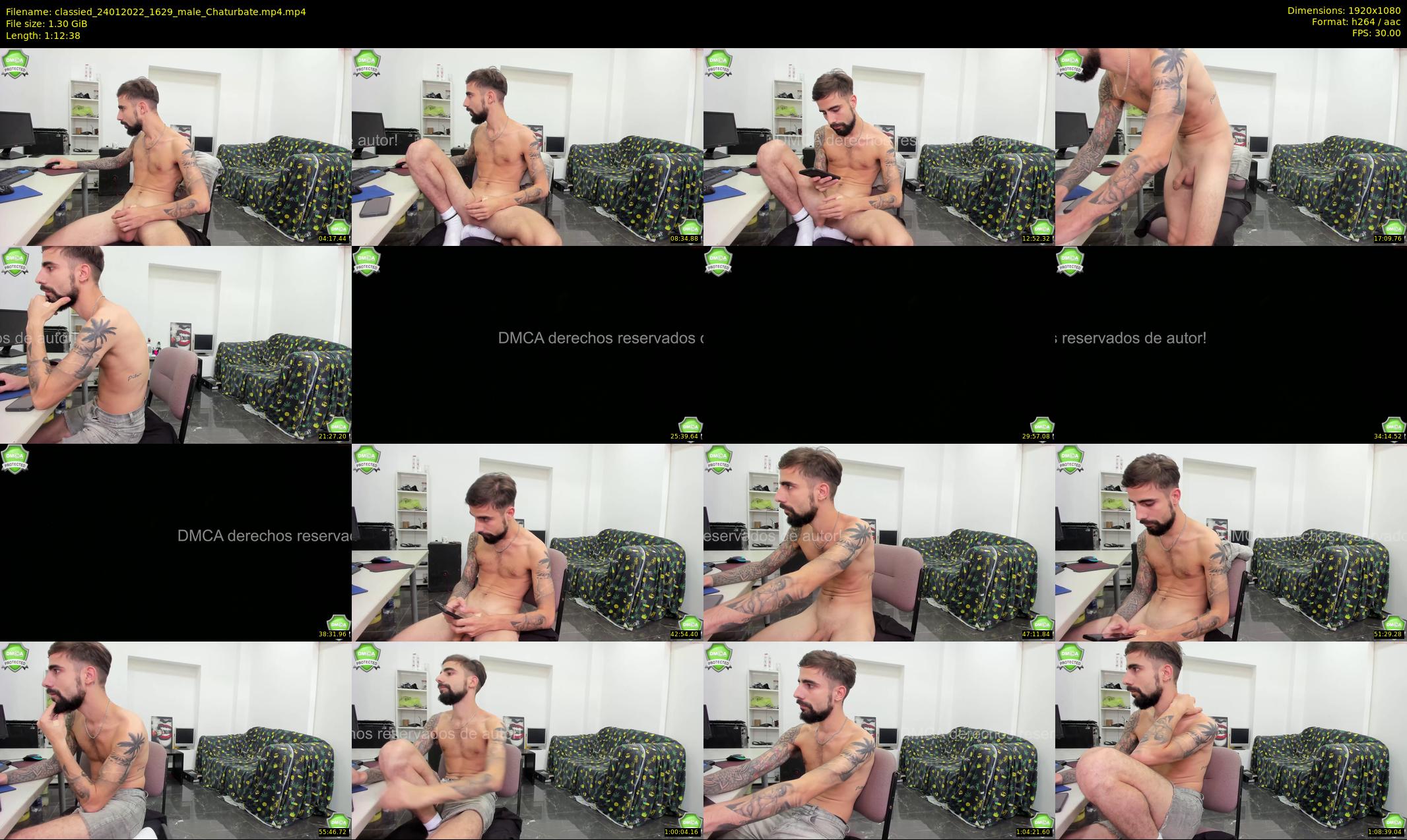 classied — 73 minute Chaturbate male cam show recording, 1080p, Jan 24, 2022