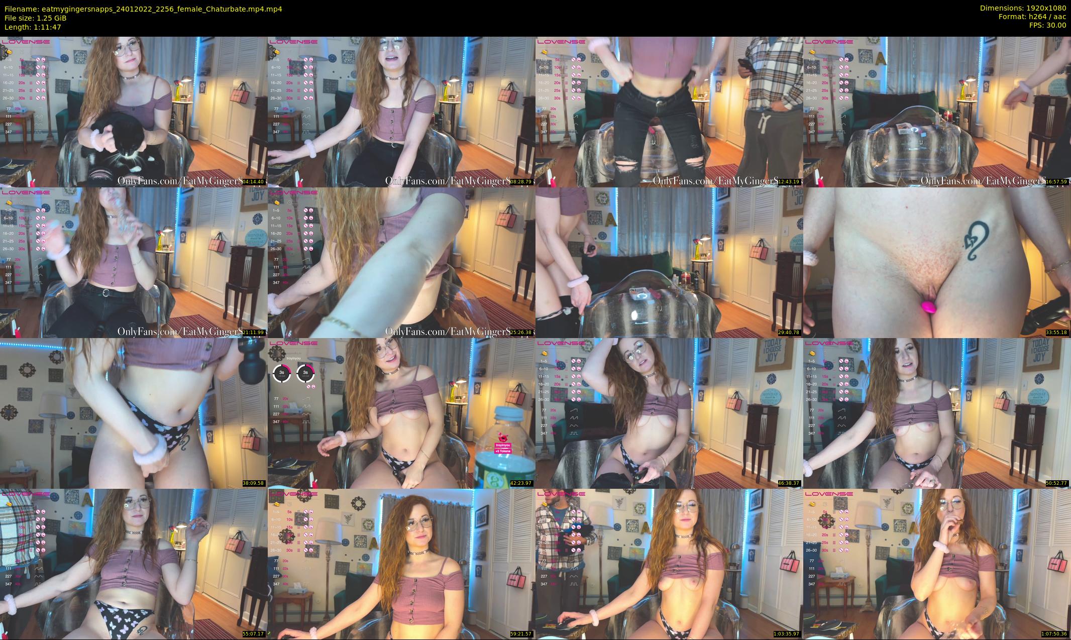 eatmygingersnapps — 72 minute Chaturbate female cam show recording, 1080p, Jan 24, 2022