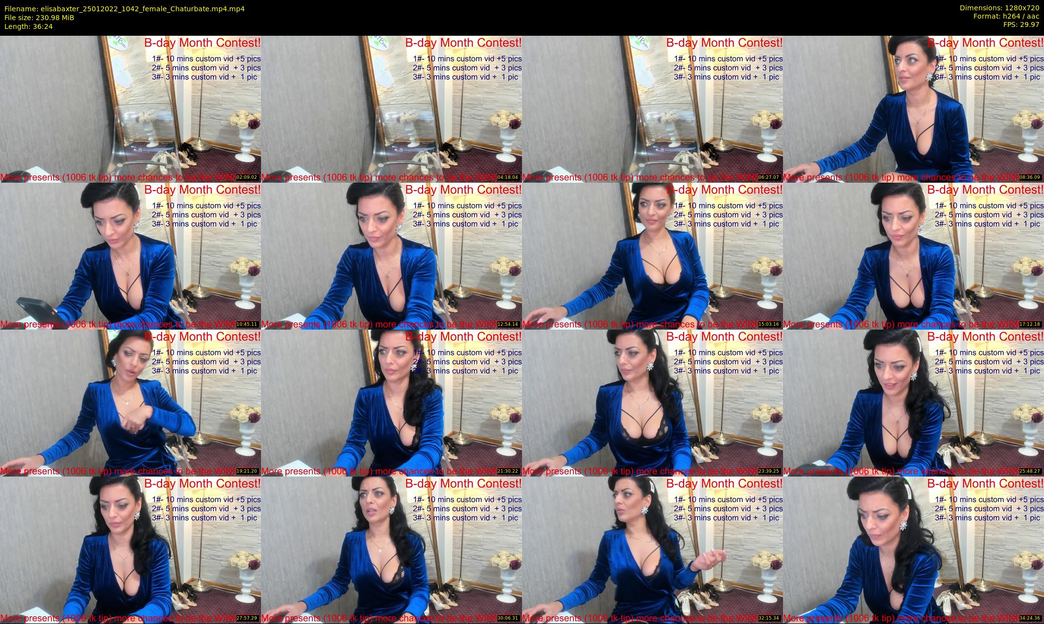 elisabaxter — 37 minute Chaturbate female cam show recording, 720p, Jan 25, 2022