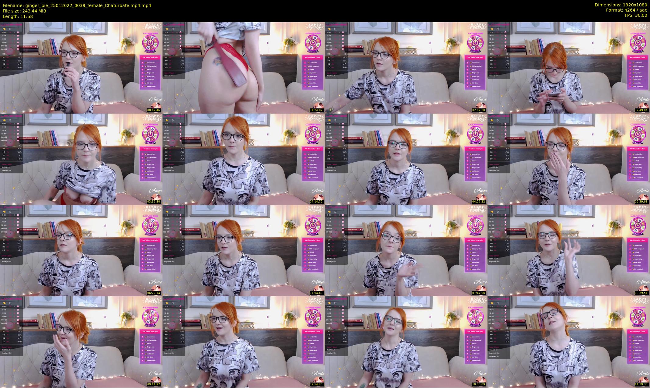 ginger_pie — 12 minute Chaturbate female cam show recording, 1080p, Jan 25, 2022