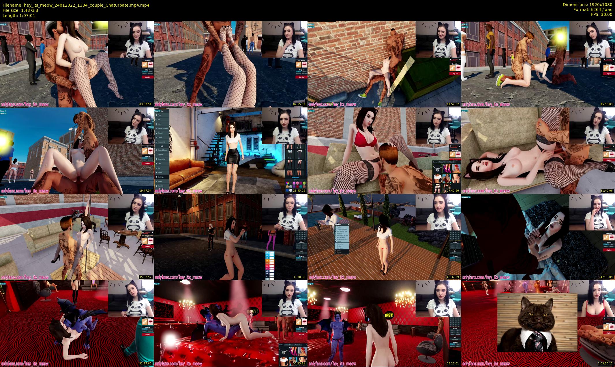 hey_its_meow — 68 minute Chaturbate couple cam show recording, 1080p, Jan 24, 2022