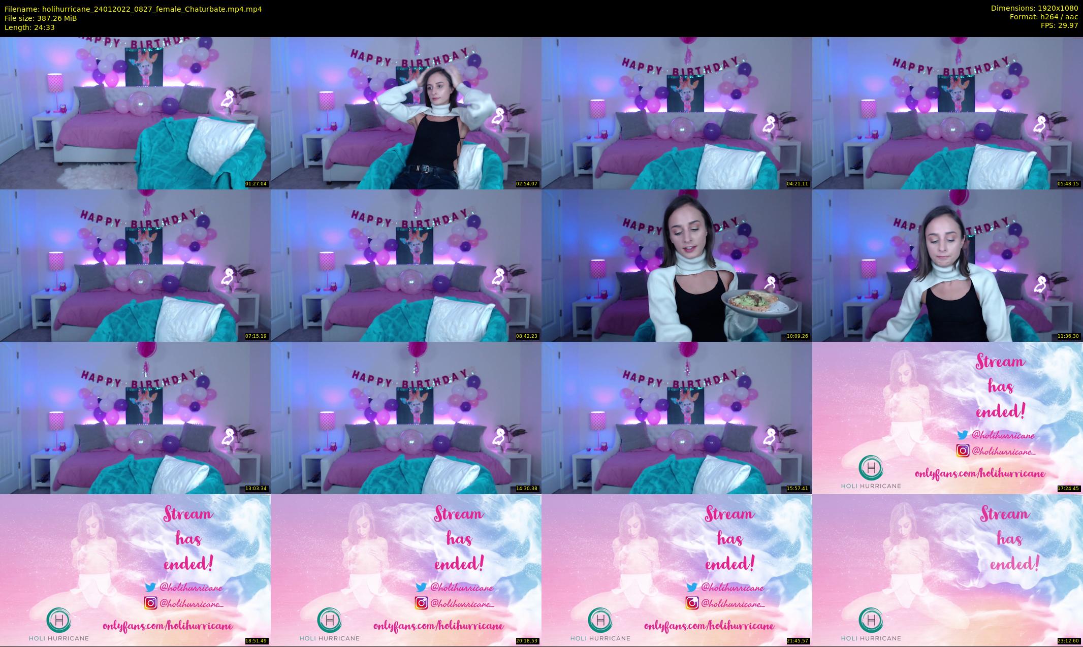 holihurricane — 25 minute Chaturbate female cam show recording, 1080p, Jan 24, 2022