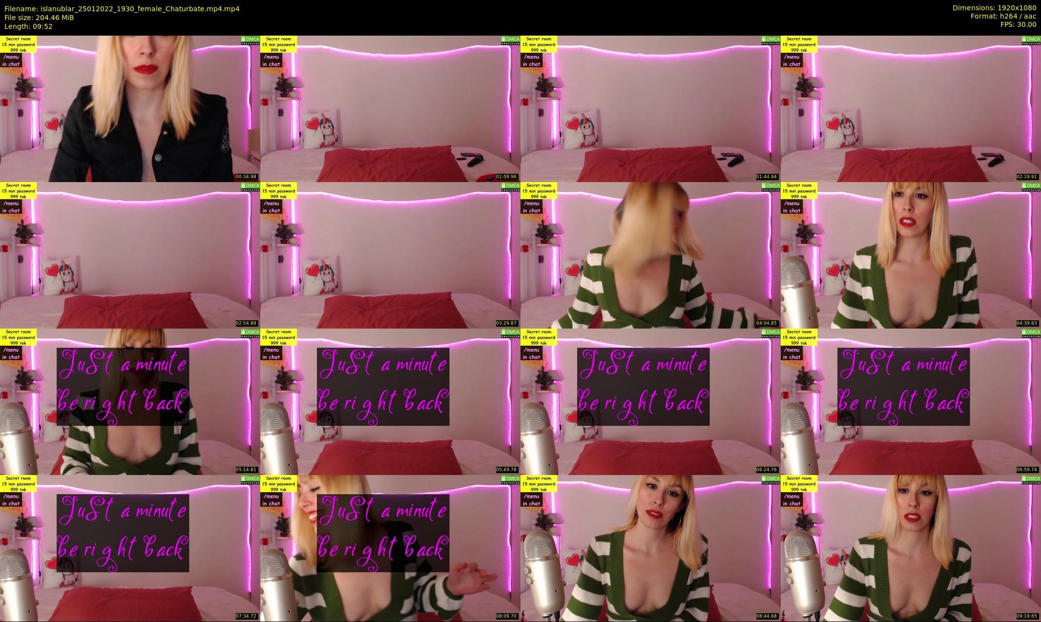 islanublar — 10 minute Chaturbate female cam show recording, 1080p, Jan 25, 2022