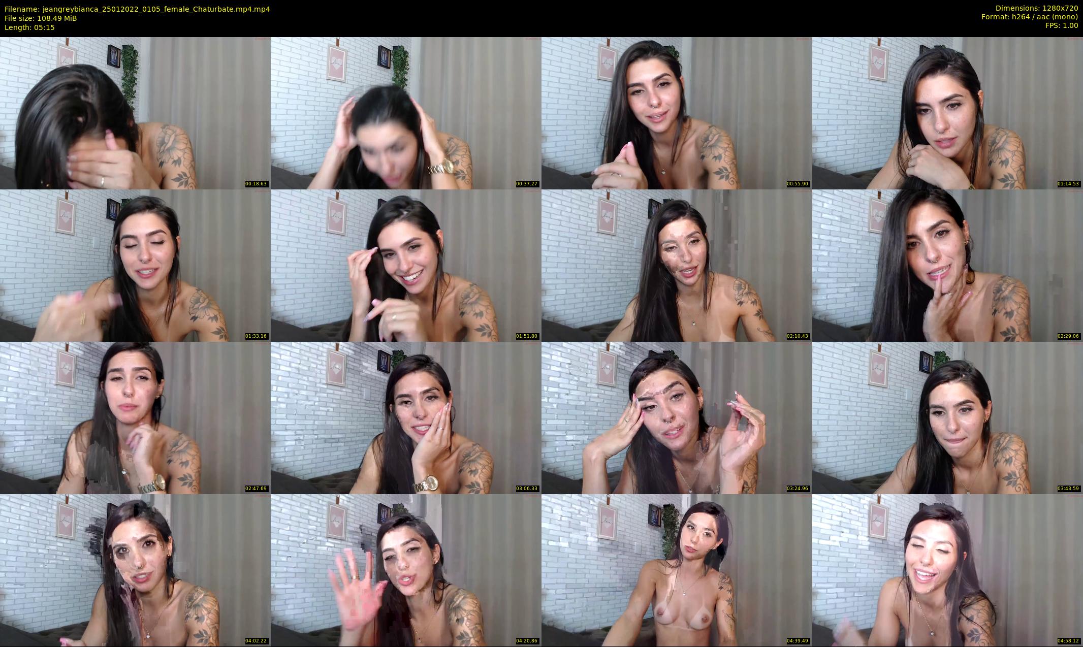 jeangreybianca — 6 minute Chaturbate female cam show recording, 720p, Jan 25, 2022