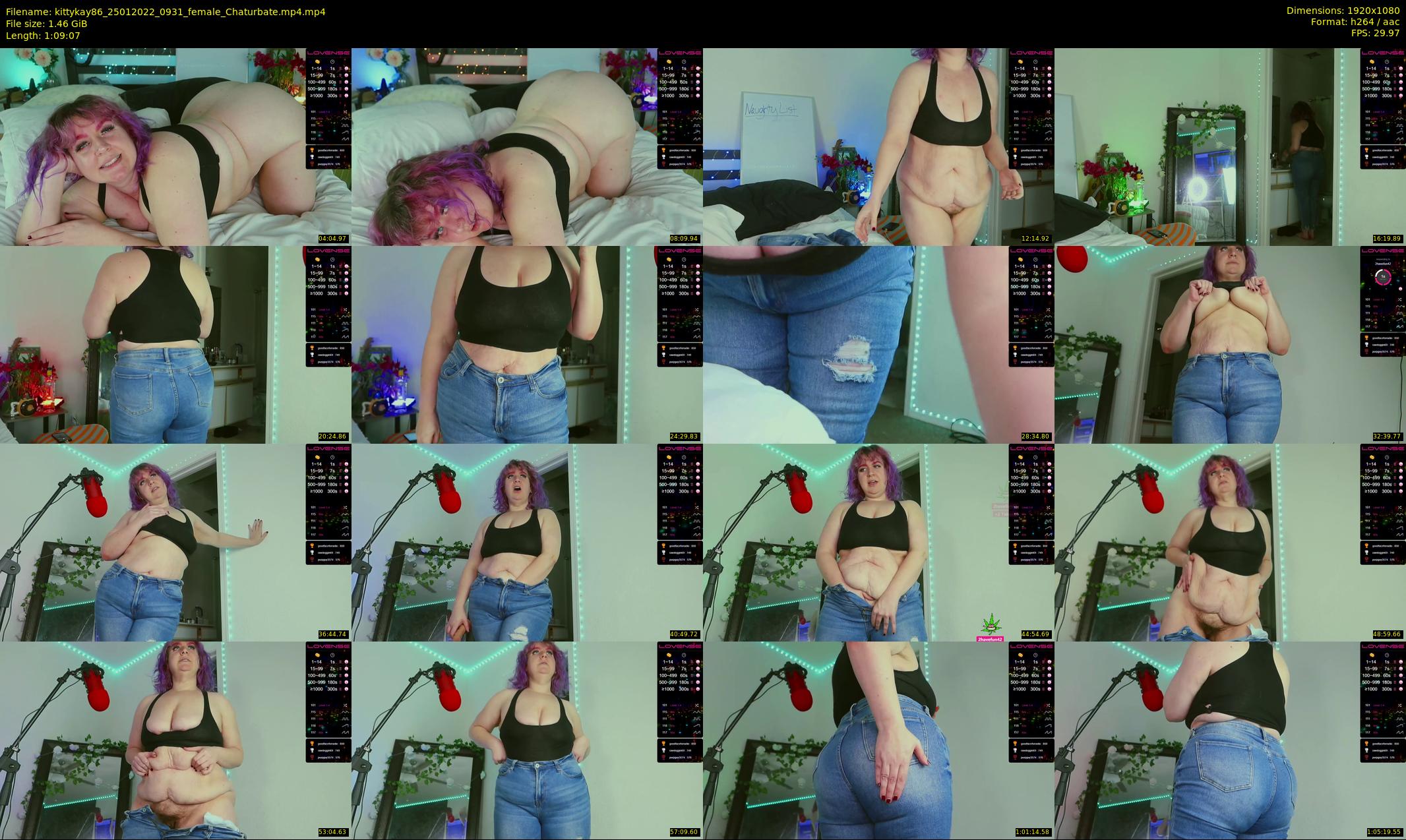 kittykay86 — 70 minute Chaturbate female cam show recording, 1080p, Jan 25, 2022