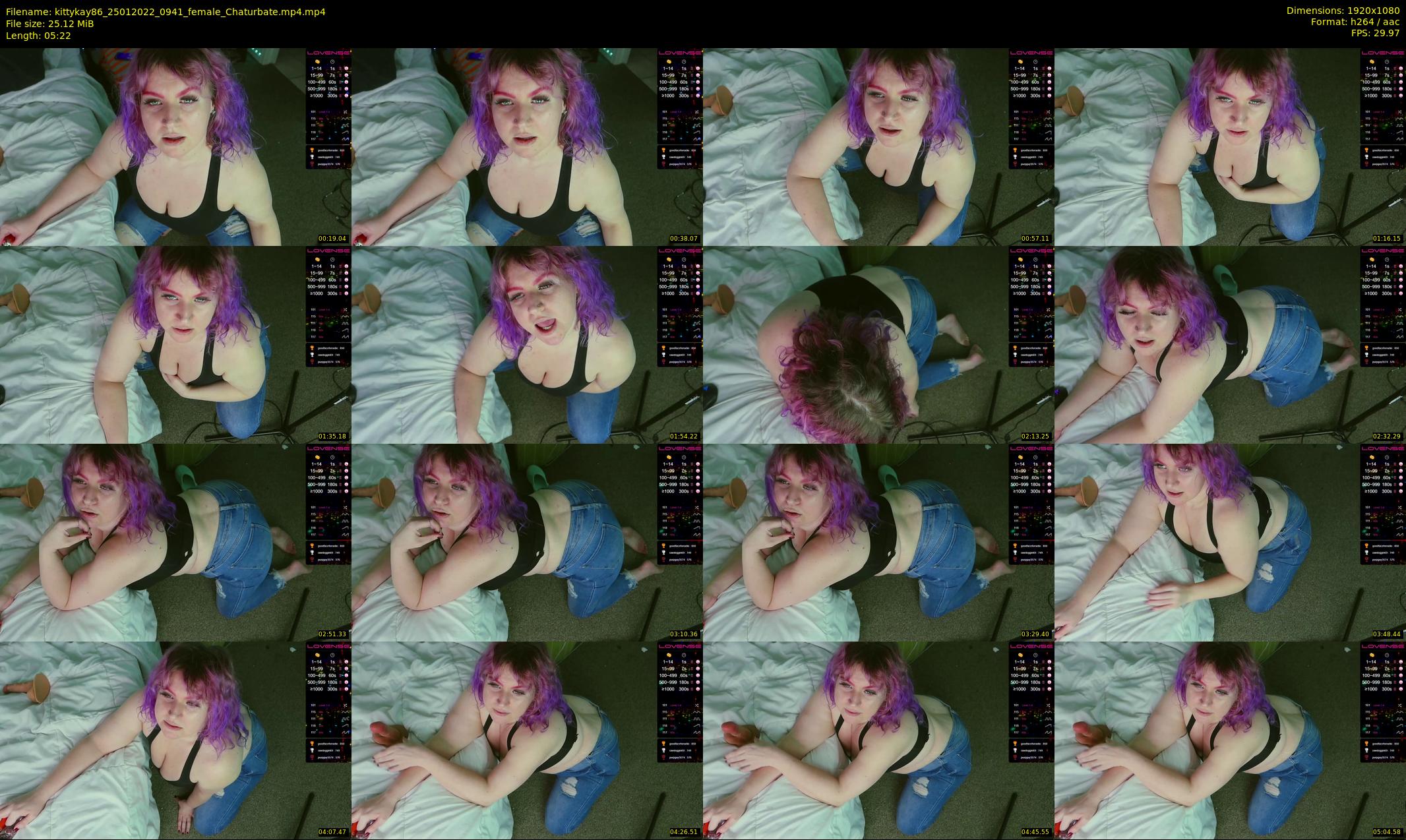 kittykay86 — 6 minute Chaturbate female cam show recording, 1080p, Jan 25, 2022