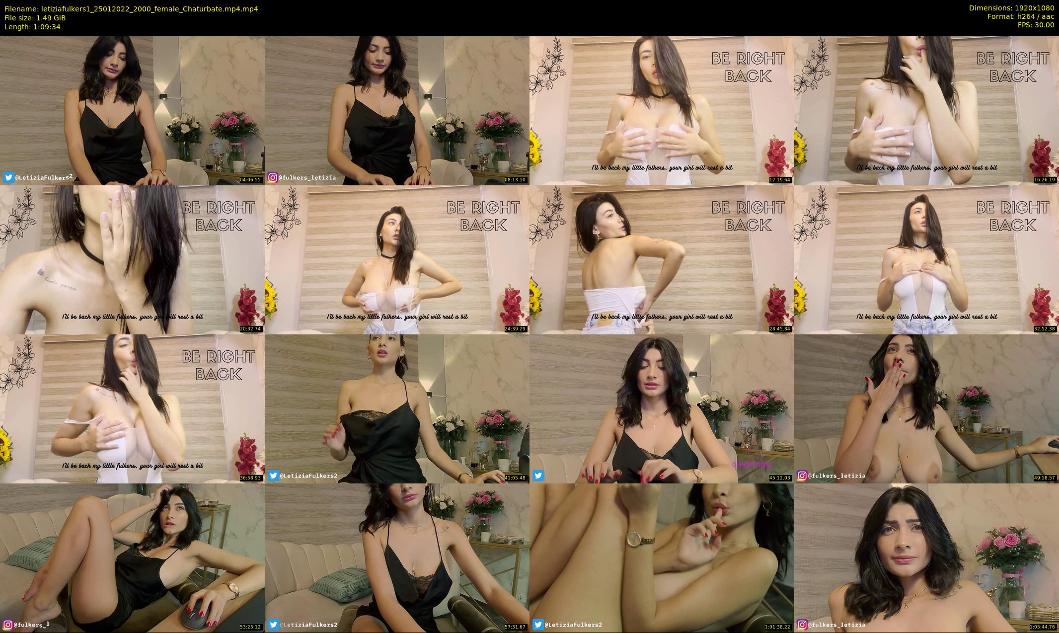 letiziafulkers1 — 70 minute Chaturbate female cam show recording, 1080p, Jan 25, 2022