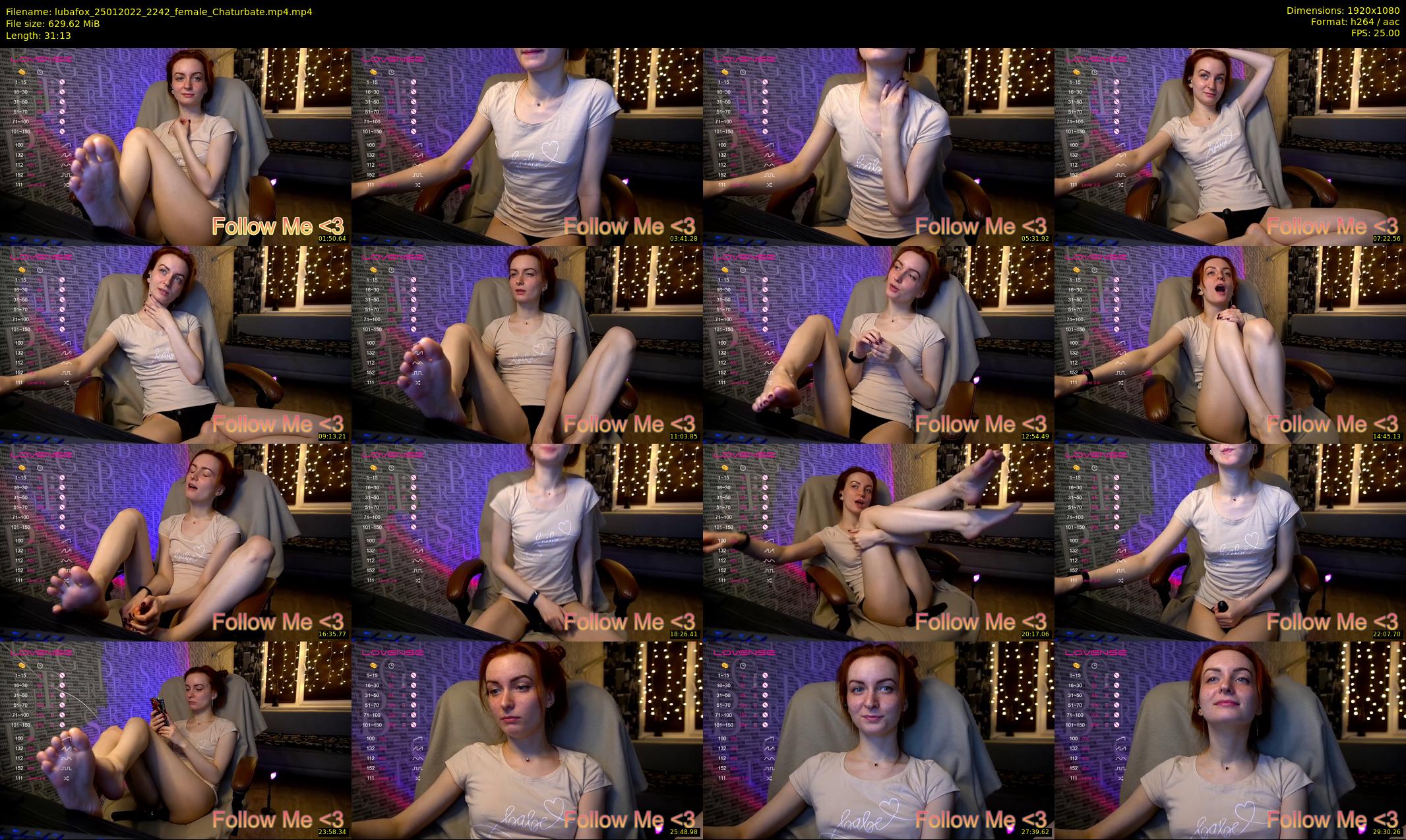 lubafox — 32 minute Chaturbate female cam show recording, 1080p, Jan 25, 2022