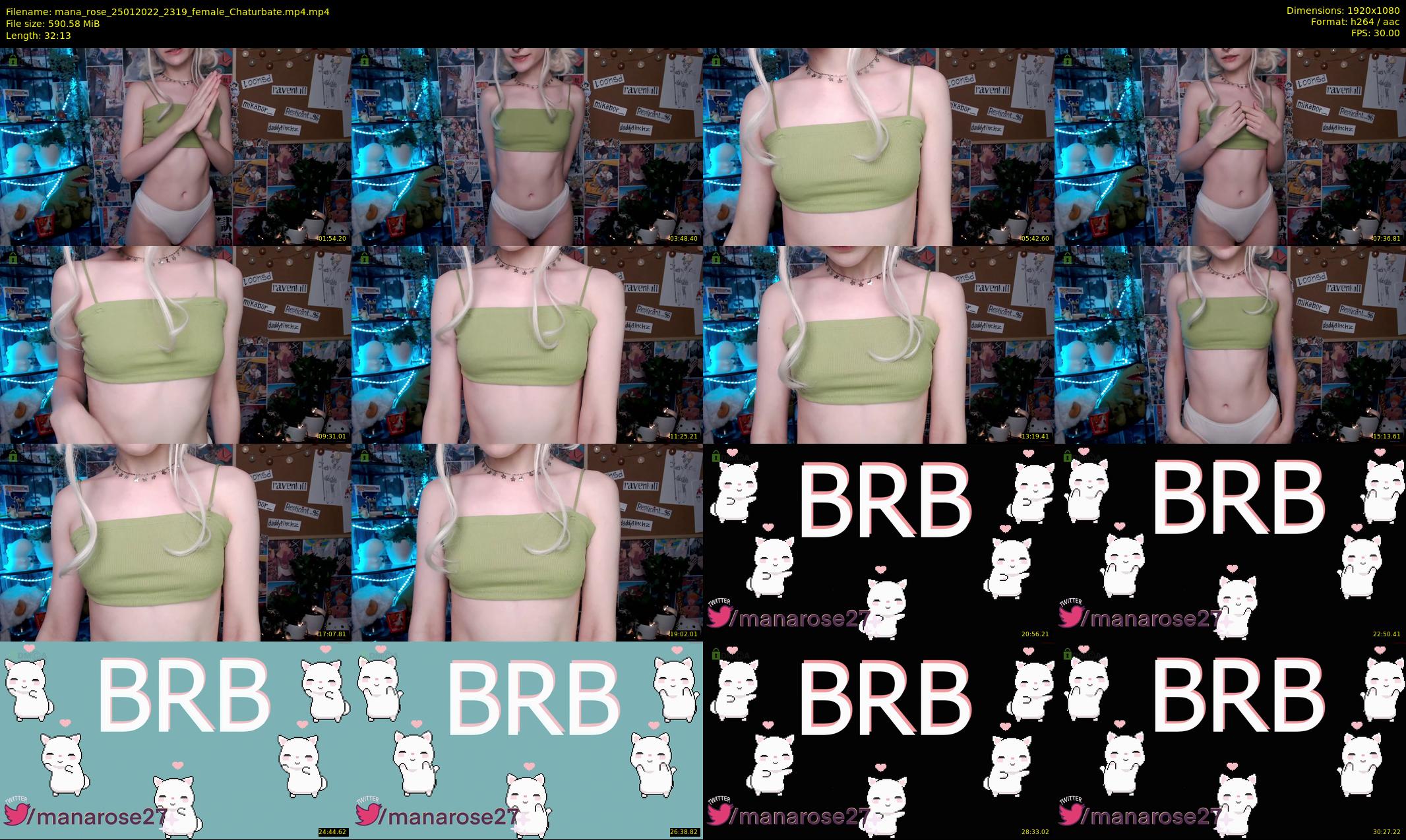 mana_rose — 33 minute Chaturbate female cam show recording, 1080p, Jan 25, 2022