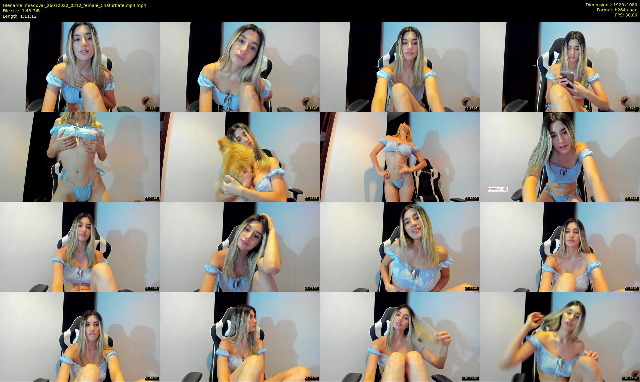 miaduval — 72 minute Chaturbate female cam show recording, 1080p, Jan 26, 2022
