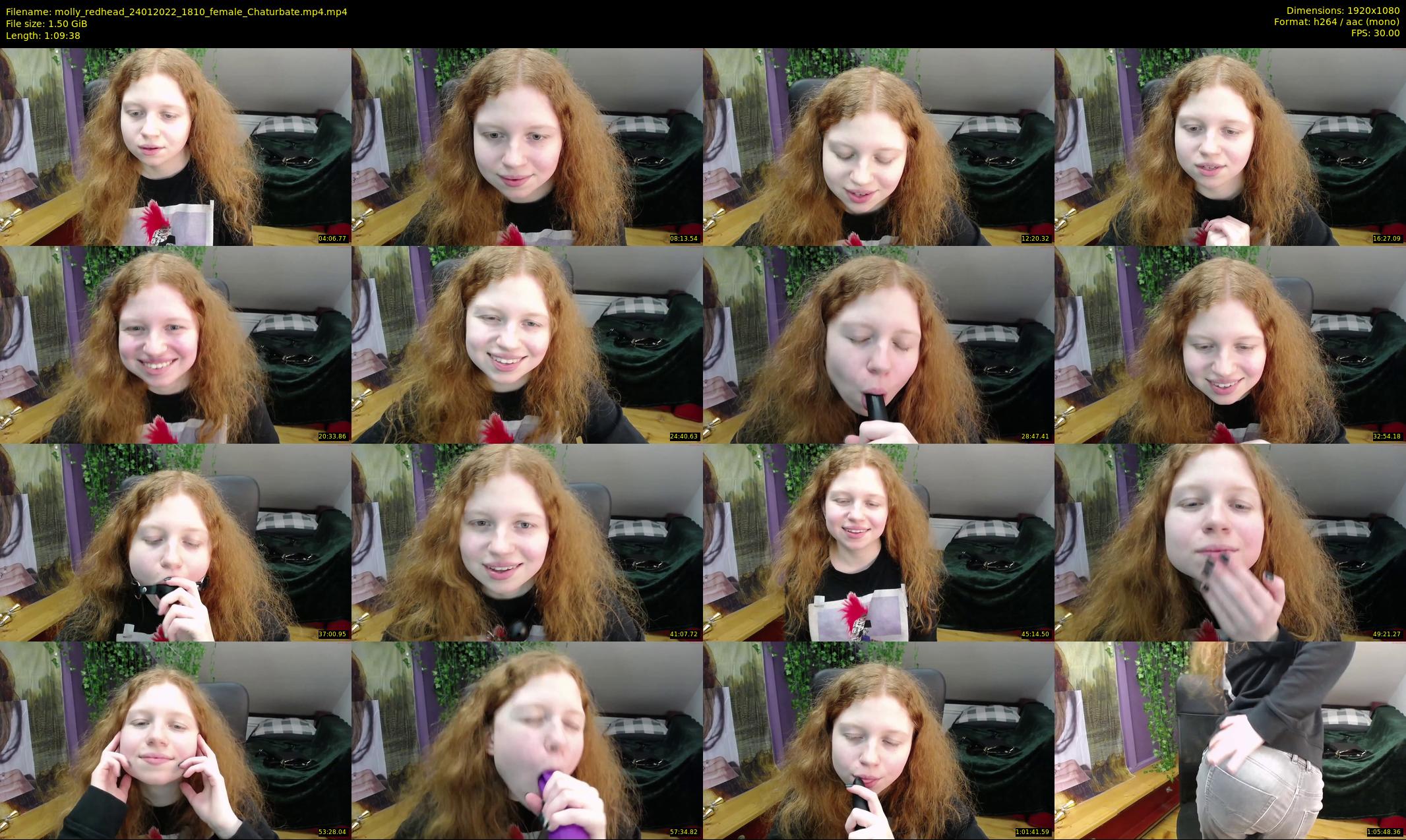 molly_redhead — 70 minute Chaturbate female cam show recording, 1080p, Jan 24, 2022