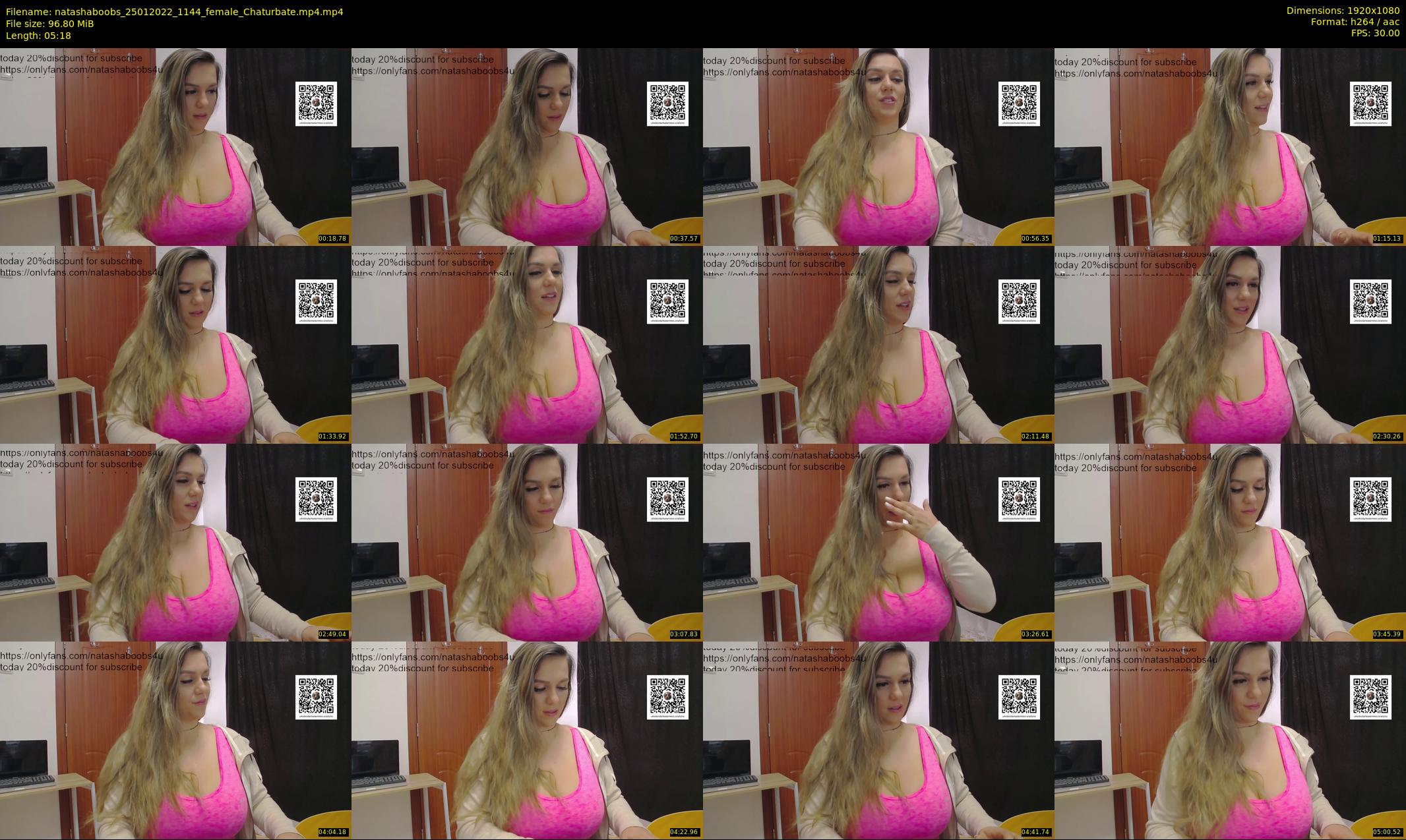 natashaboobs — 6 minute Chaturbate female cam show recording, 1080p, Jan 25, 2022