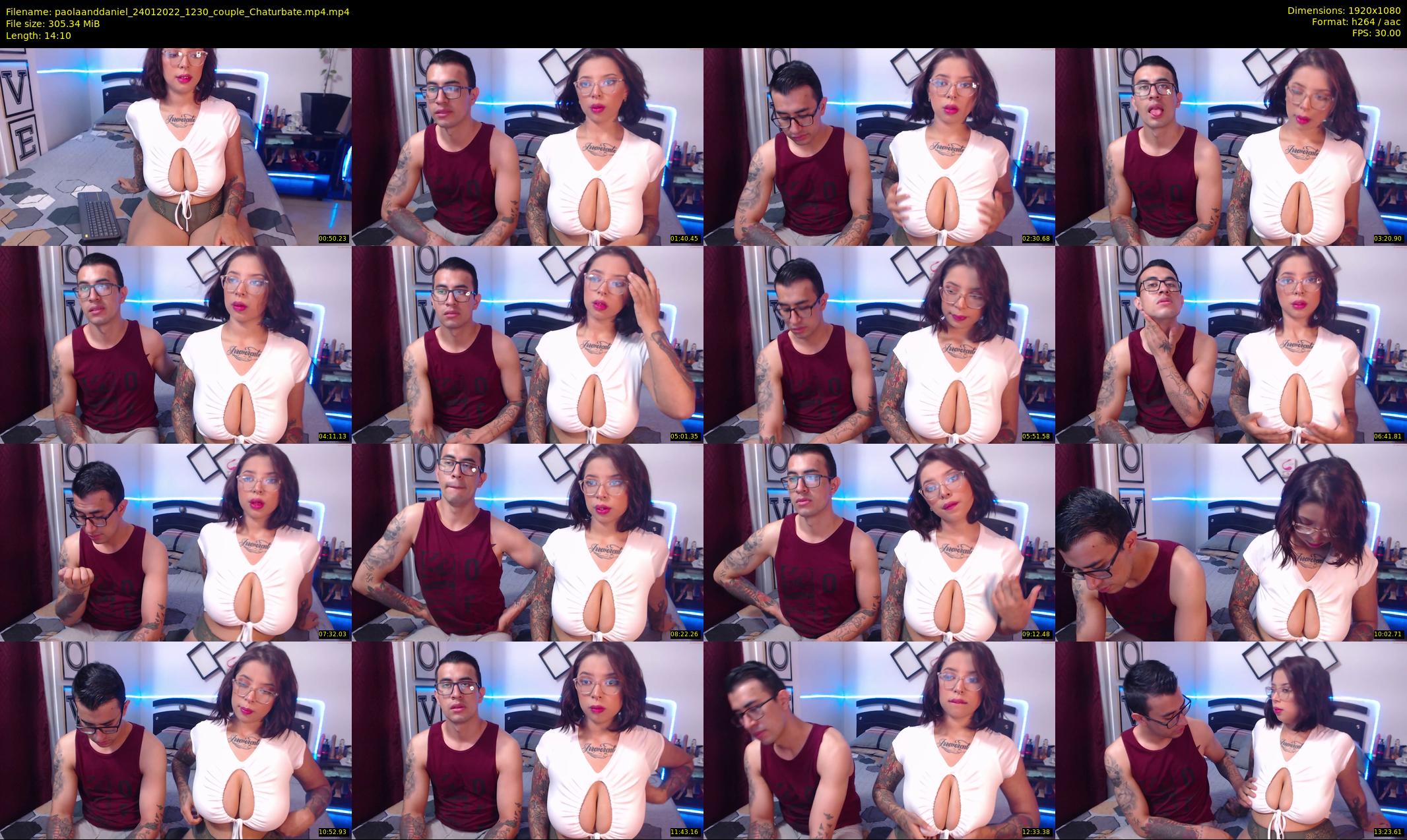 paolaanddaniel — 15 minute Chaturbate couple cam show recording, 1080p, Jan 24, 2022