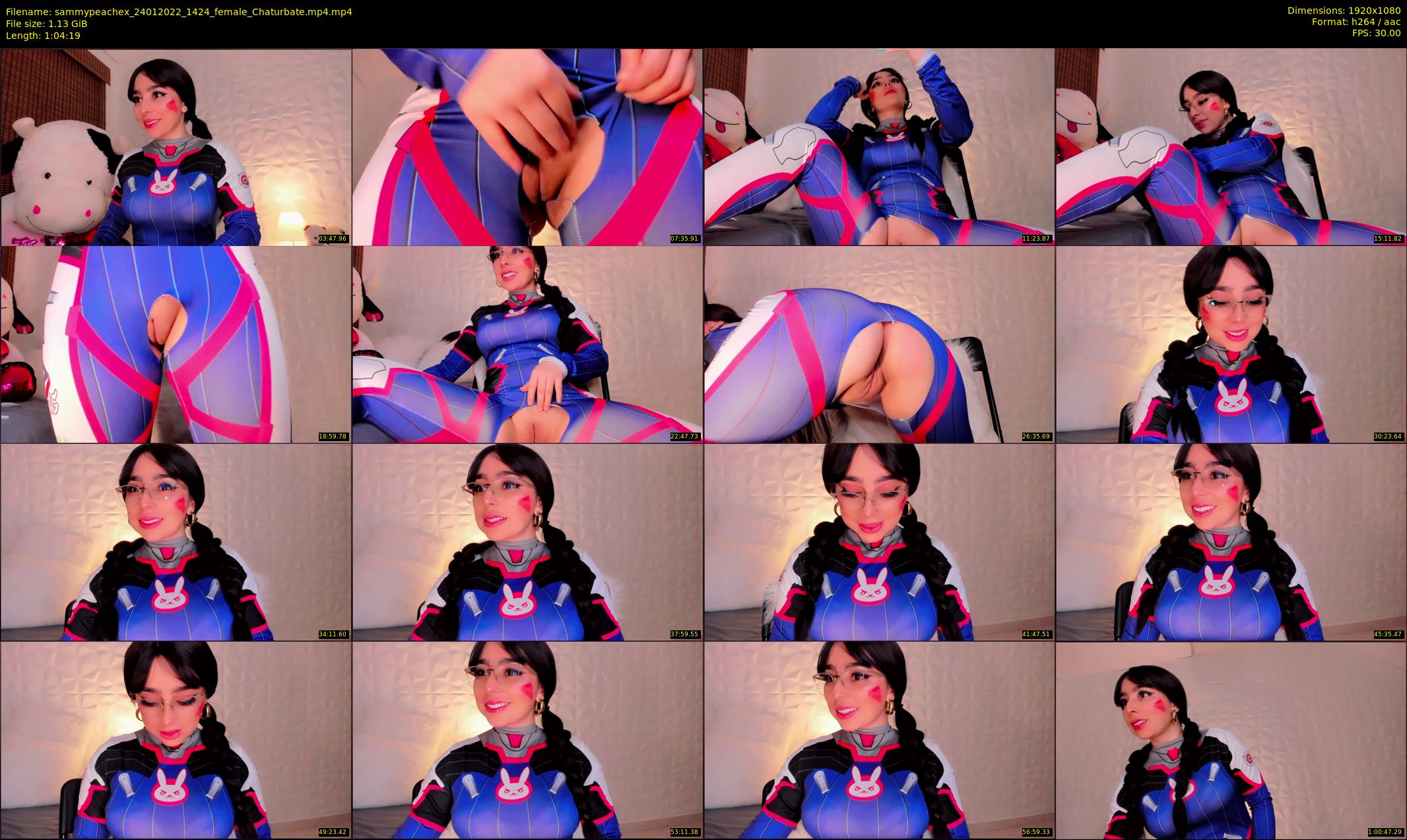 sammypeachex — 65 minute Chaturbate female cam show recording, 1080p, Jan 24, 2022
