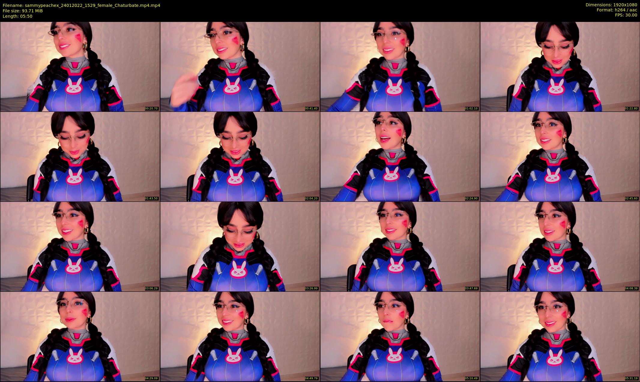 sammypeachex — 6 minute Chaturbate female cam show recording, 1080p, Jan 24, 2022