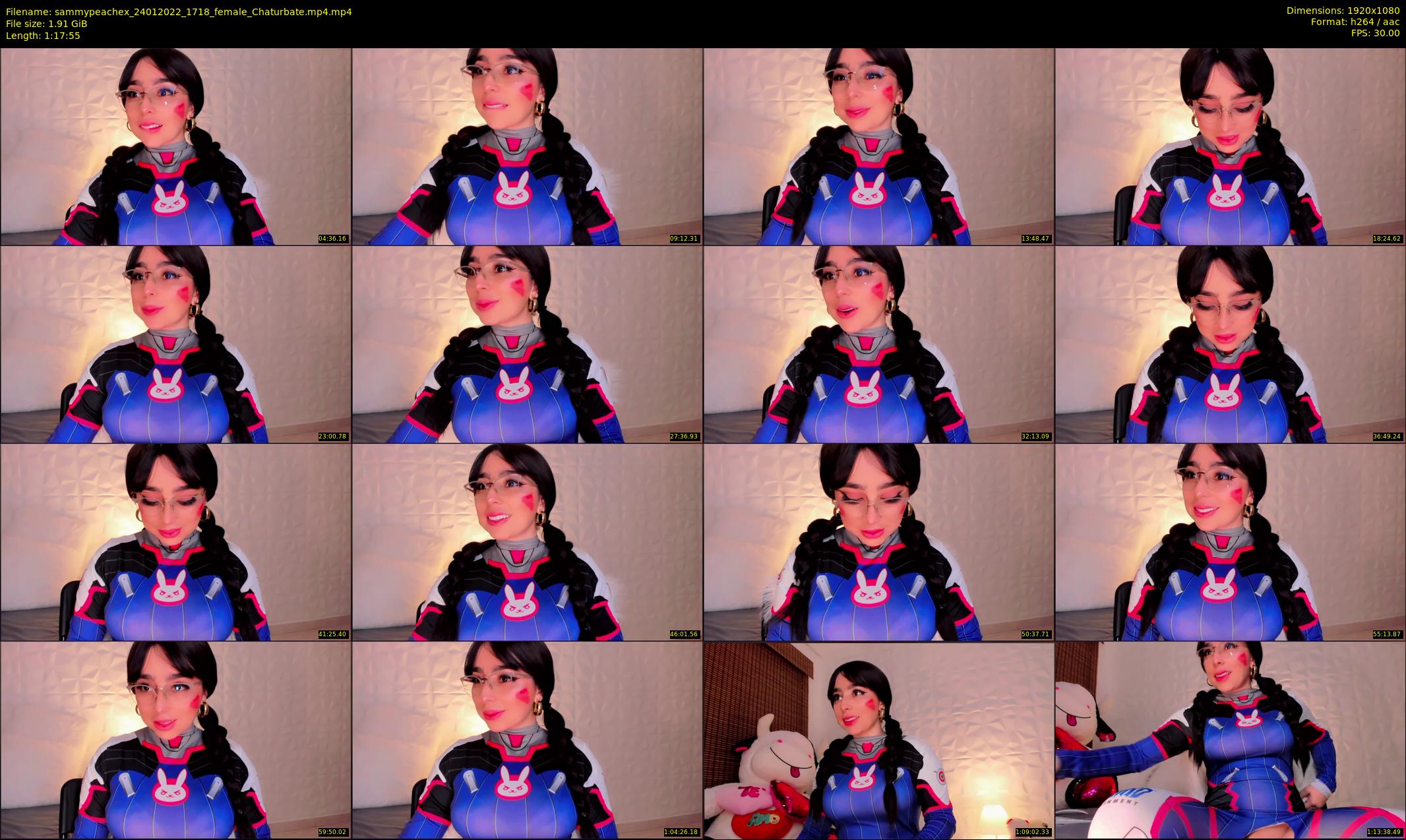 sammypeachex — 78 minute Chaturbate female cam show recording, 1080p, Jan 24, 2022