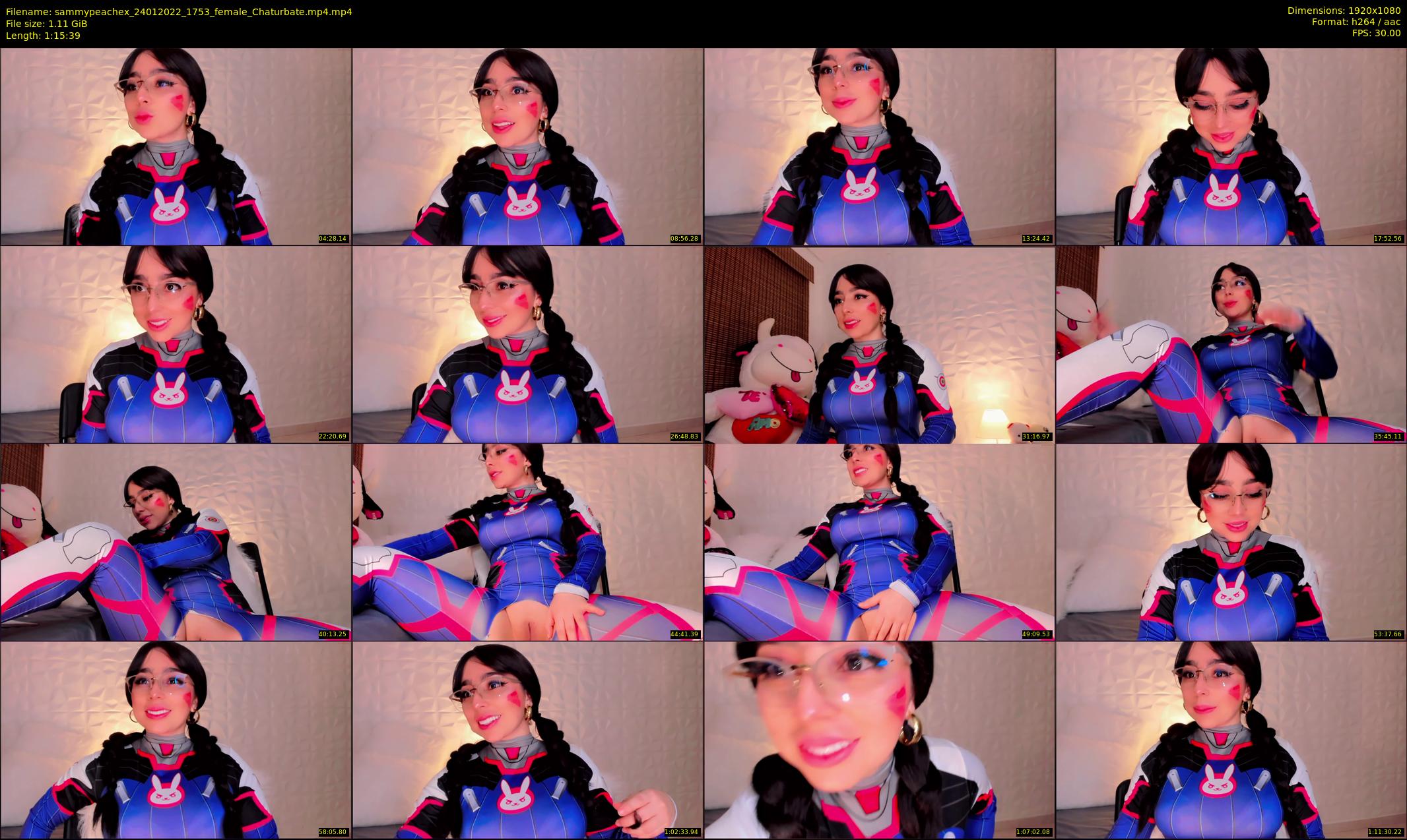 sammypeachex — 76 minute Chaturbate female cam show recording, 1080p, Jan 24, 2022