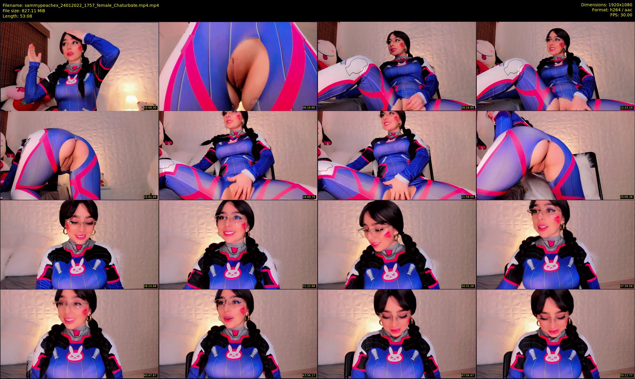 sammypeachex — 54 minute Chaturbate female cam show recording, 1080p, Jan 24, 2022