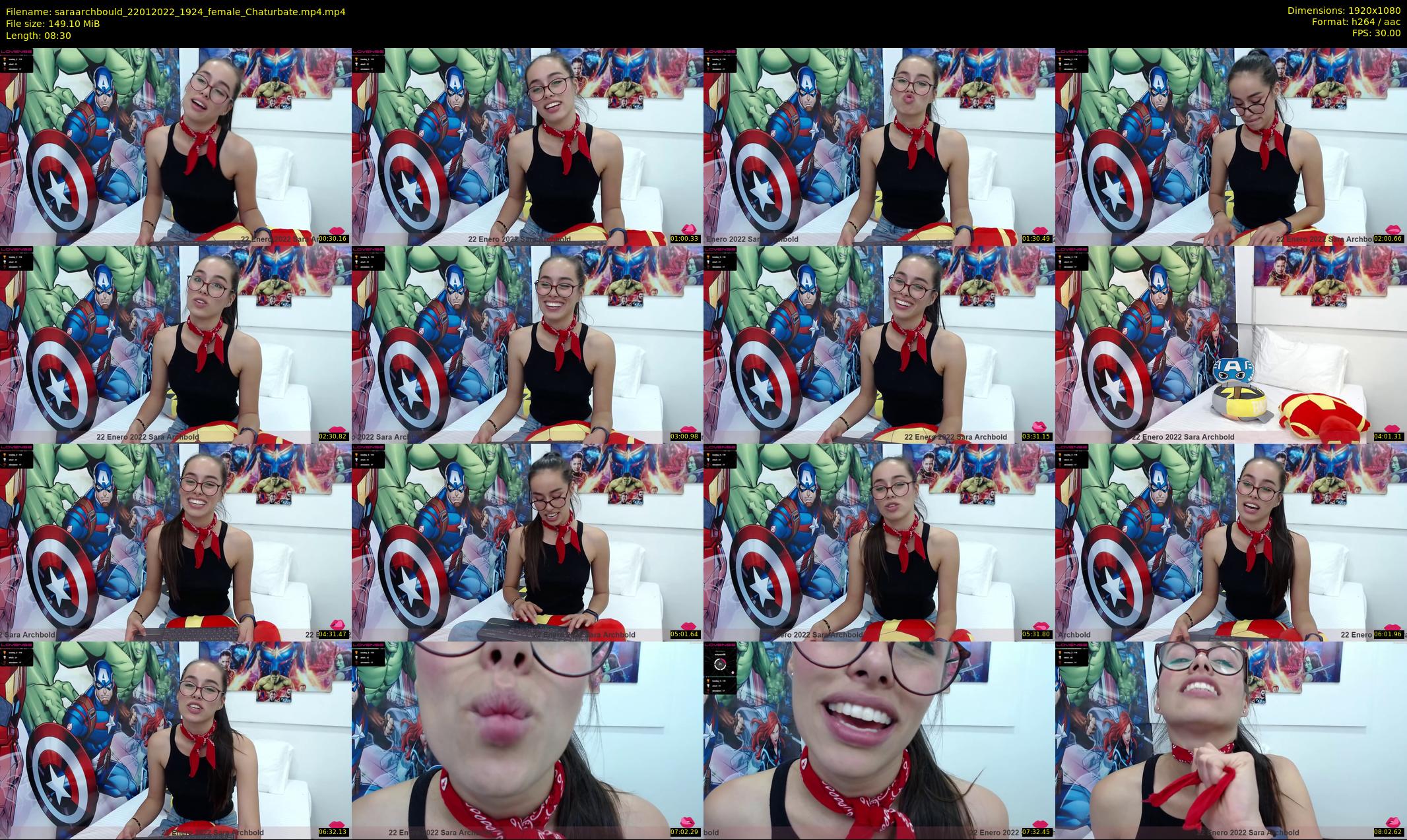saraarchbould — 9 minute Chaturbate female cam show recording, 1080p, Jan 22, 2022