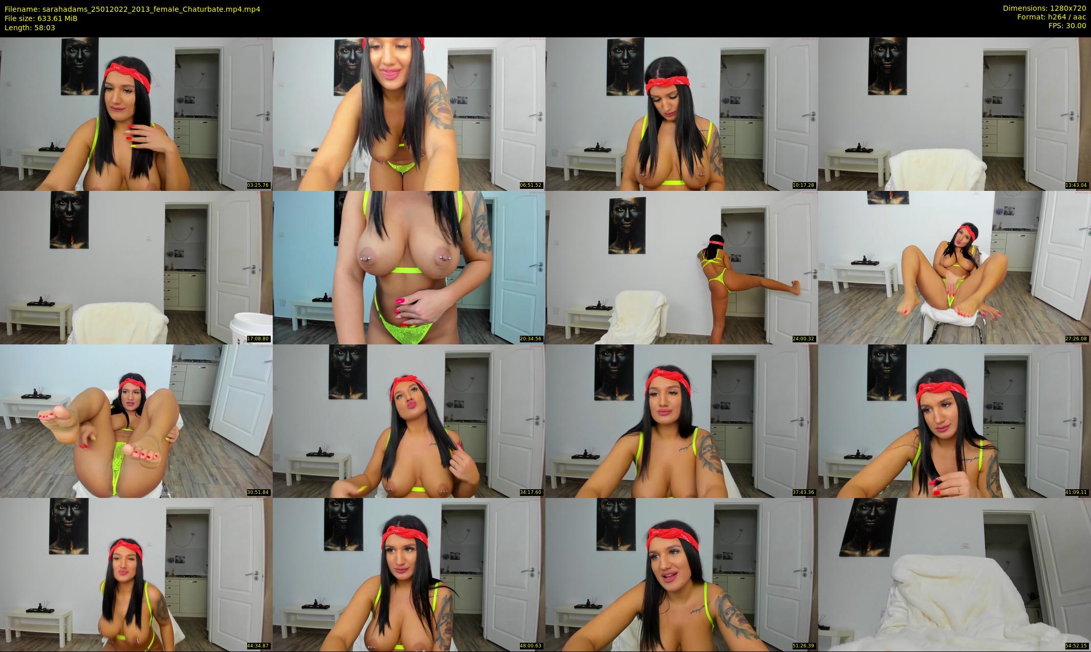 sarahadams — 59 minute Chaturbate female cam show recording, 720p, Jan 25, 2022