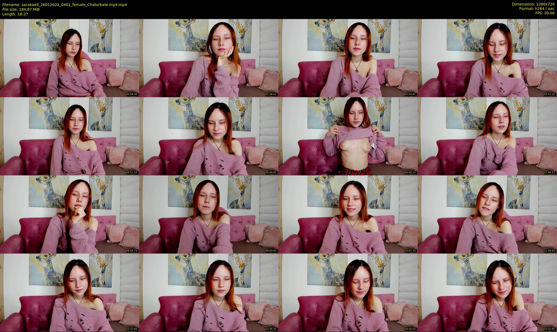 sarakaell — 17 minute Chaturbate female cam show recording, 720p, Jan 26, 2022
