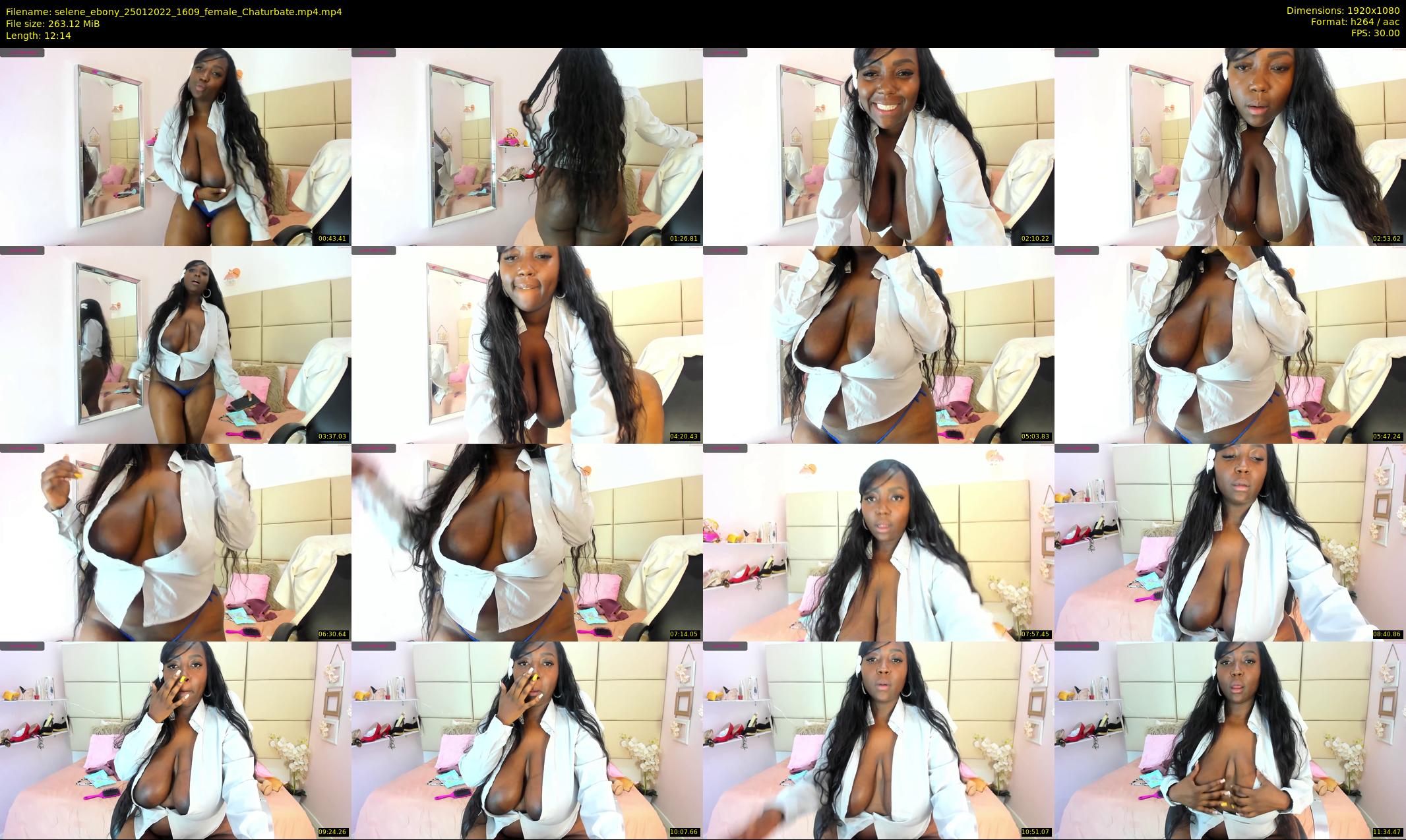 selene_ebony — 13 minute Chaturbate female cam show recording, 1080p, Jan 25, 2022