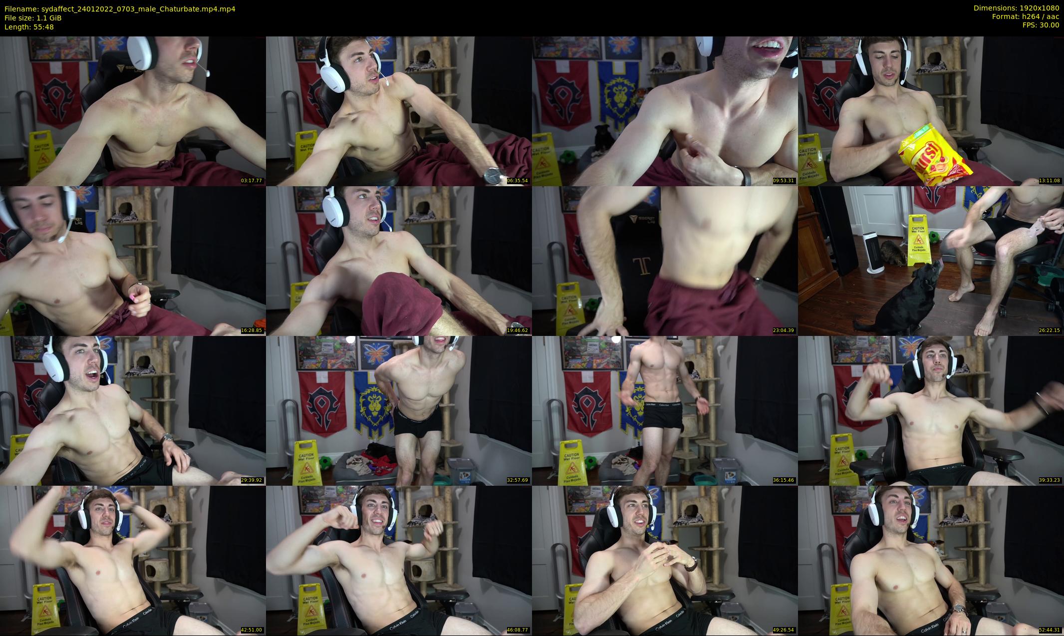 sydaffect — 56 minute Chaturbate male cam show recording, 1080p, Jan 24, 2022