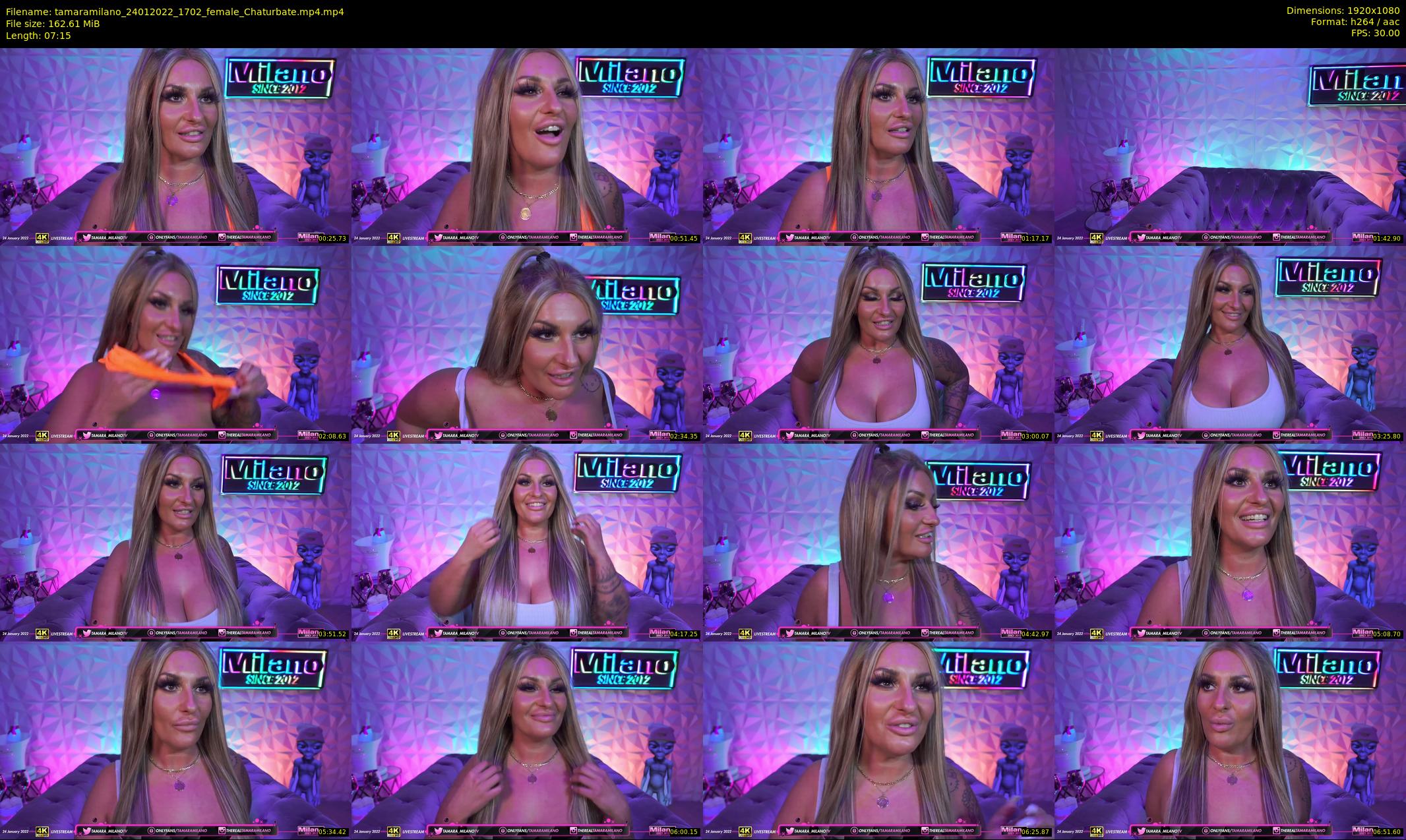 tamaramilano — 8 minute Chaturbate female cam show recording, 1080p, Jan 24, 2022