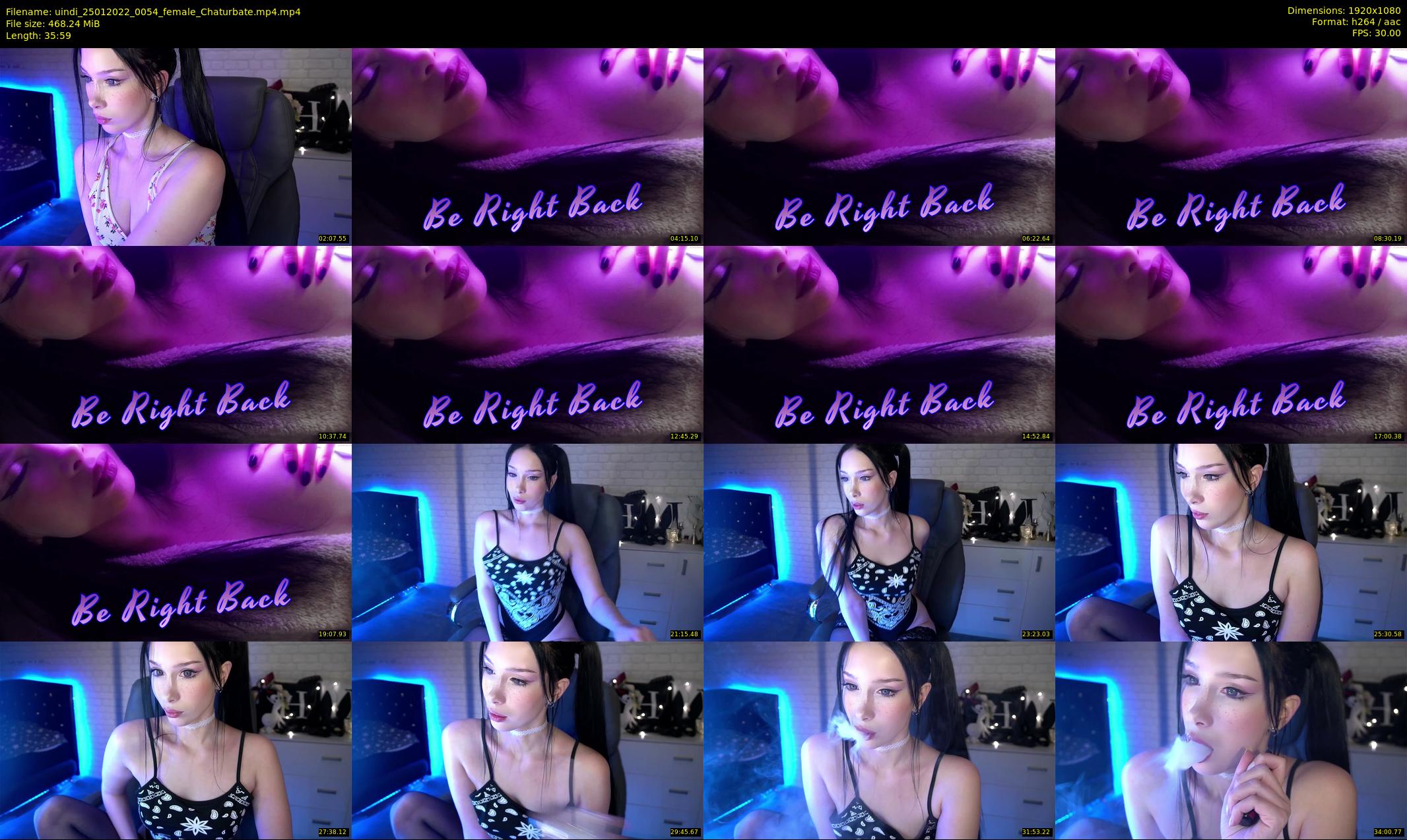 uindi — 36 minute Chaturbate female cam show recording, 1080p, Jan 25, 2022