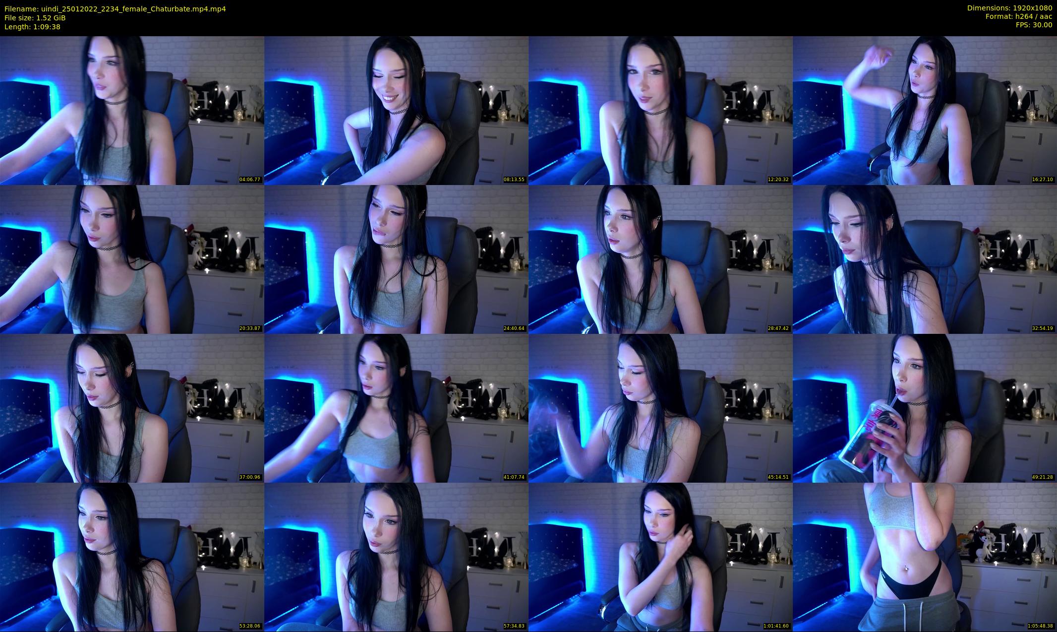 uindi — 70 minute Chaturbate female cam show recording, 1080p, Jan 25, 2022