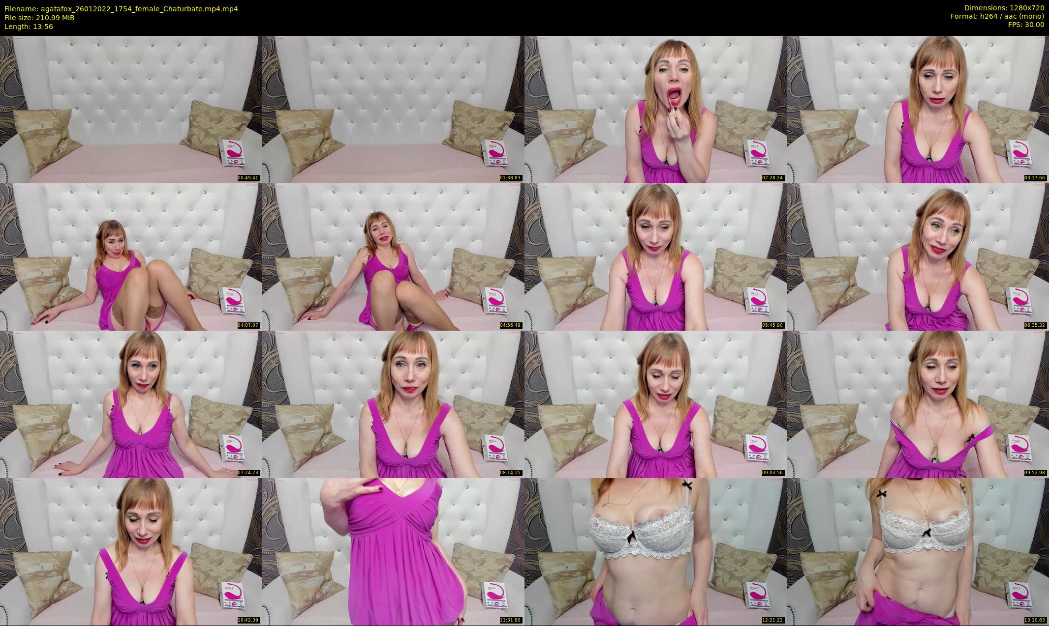 agatafox — 14 minute Chaturbate female cam show recording, 720p, Jan 26, 2022