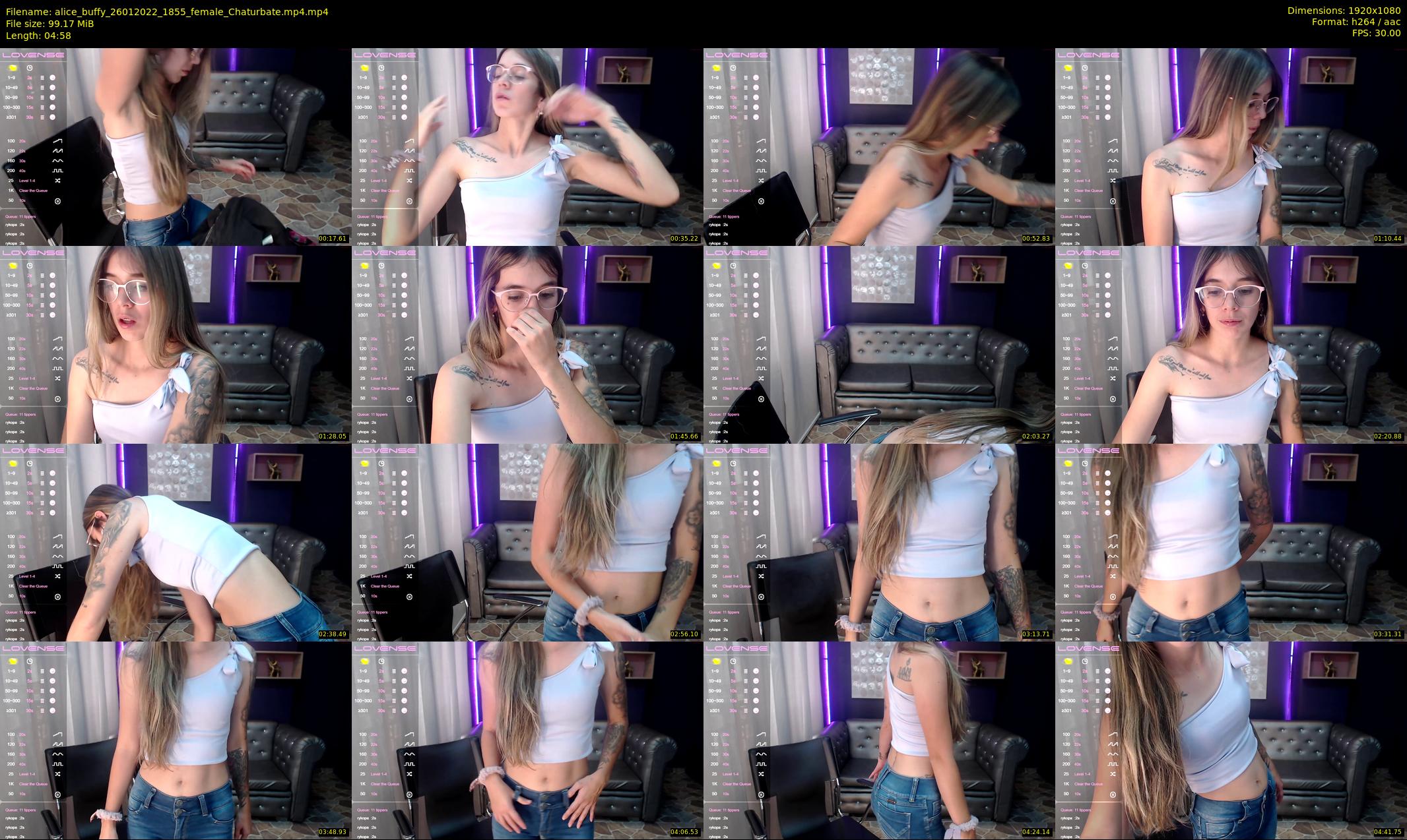 alice_buffy — 5 minute Chaturbate female cam show recording, 1080p, Jan 26, 2022