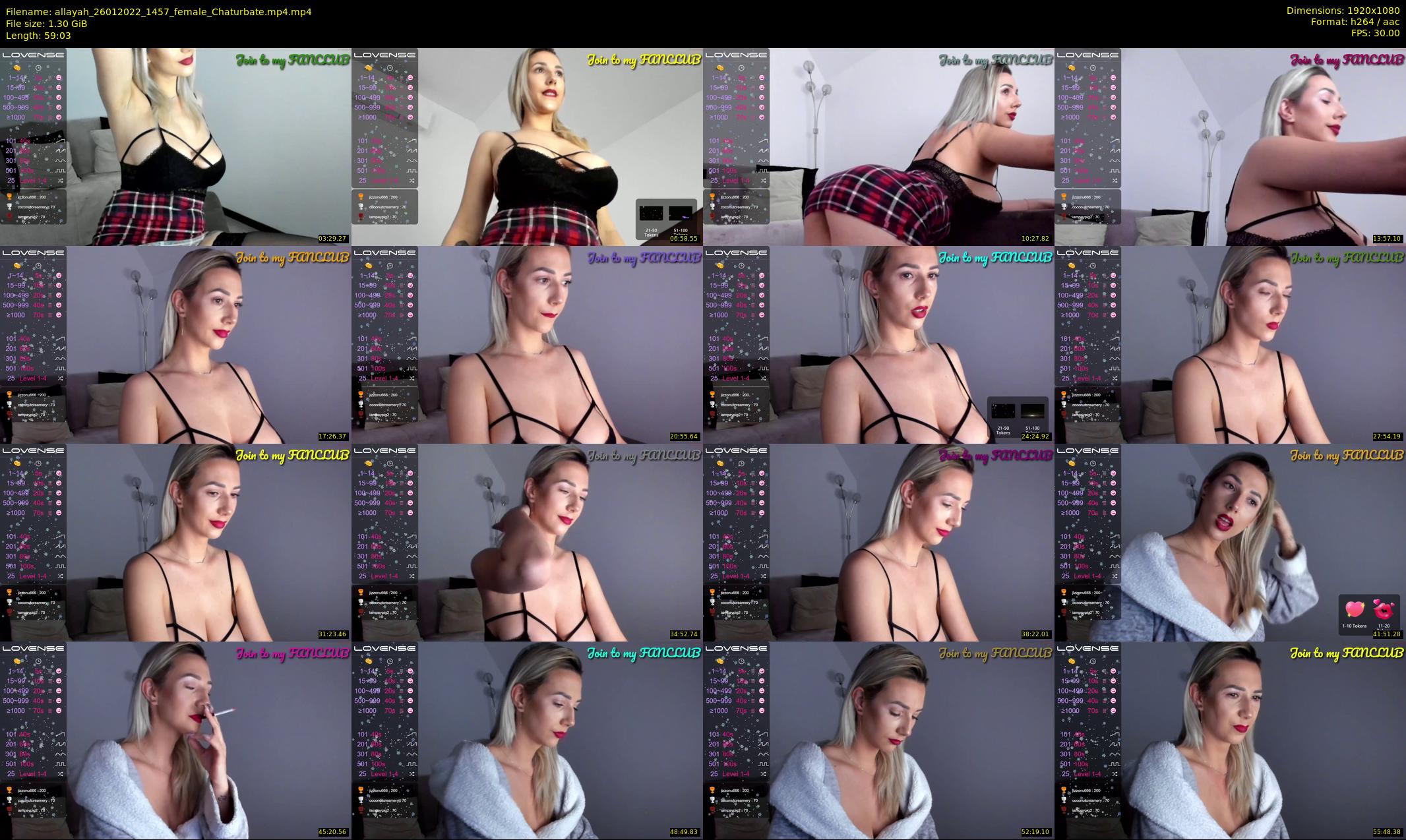 allayah — 60 minute Chaturbate female cam show recording, 1080p, Jan 26, 2022