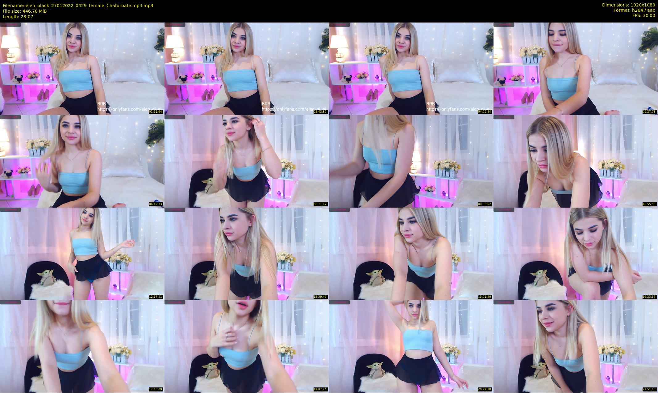 elen_black — 24 minute Chaturbate female cam show recording, 1080p, Jan 27, 2022