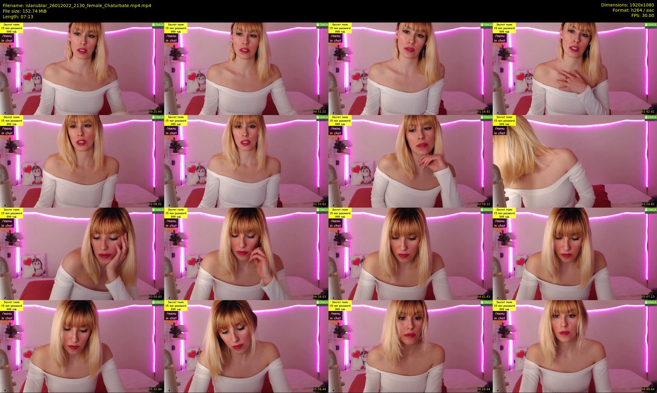 islanublar — 8 minute Chaturbate female cam show recording, 1080p, Jan 26, 2022
