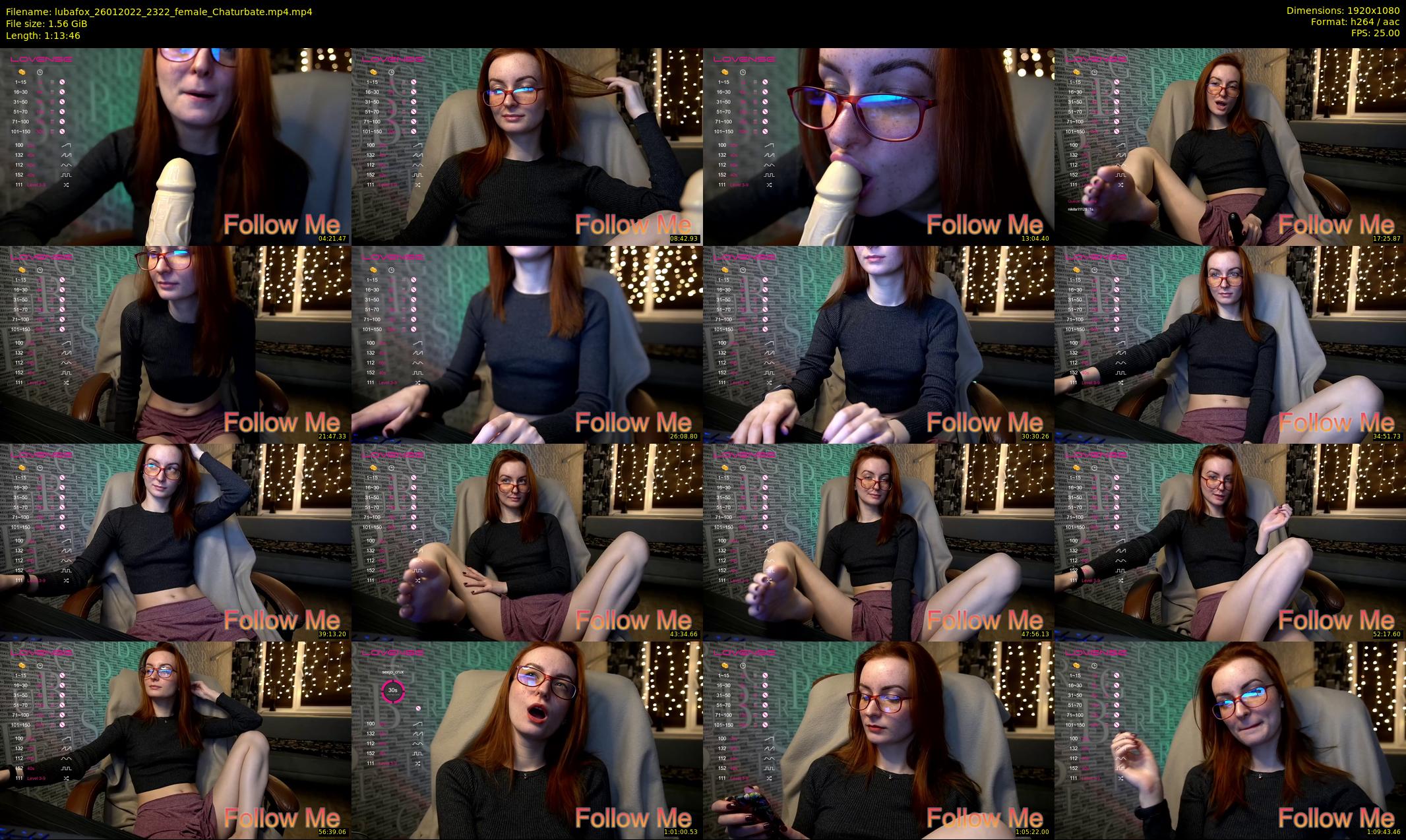 lubafox — 74 minute Chaturbate female cam show recording, 1080p, Jan 26, 2022