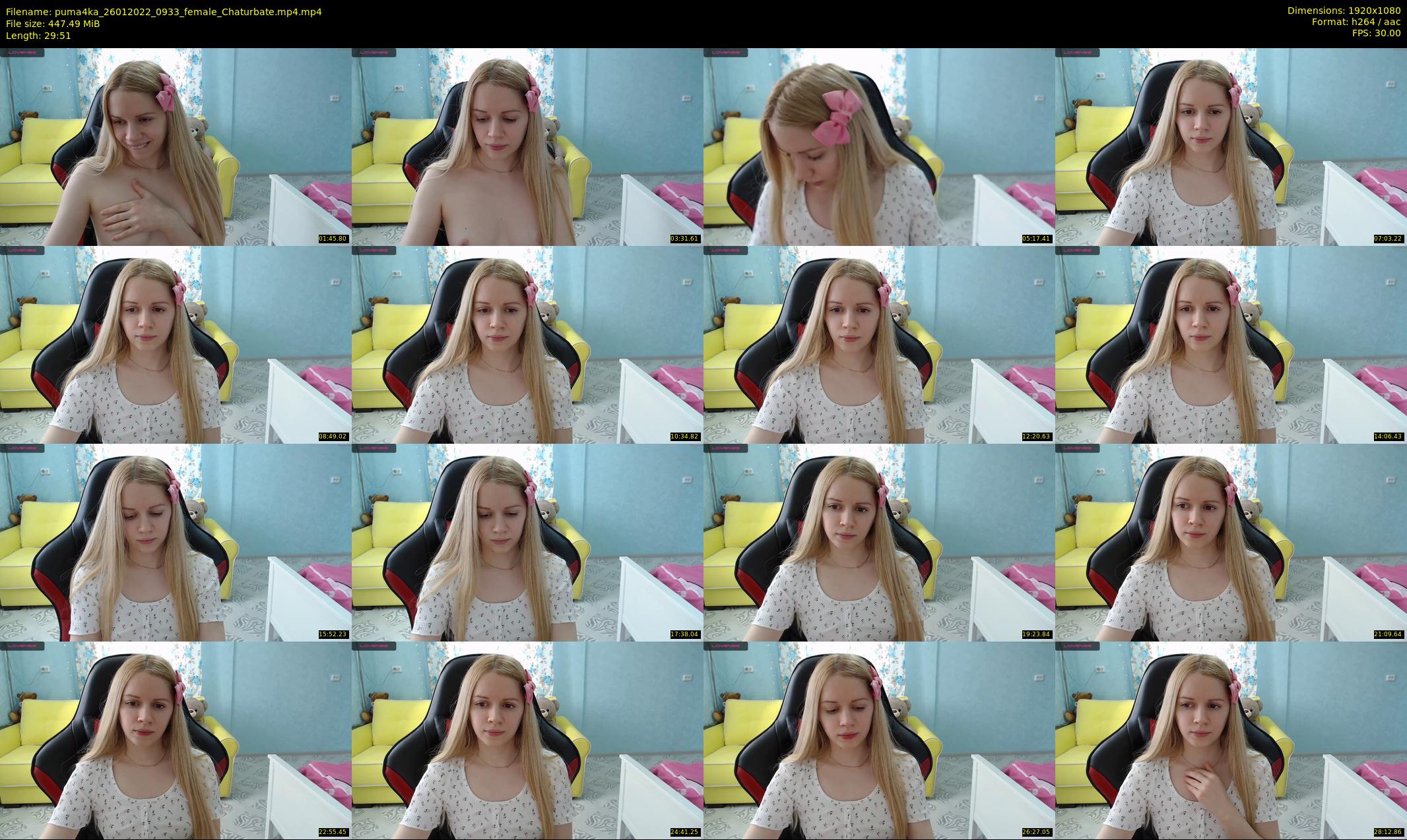 puma4ka — 30 minute Chaturbate female cam show recording, 1080p, Jan 26, 2022