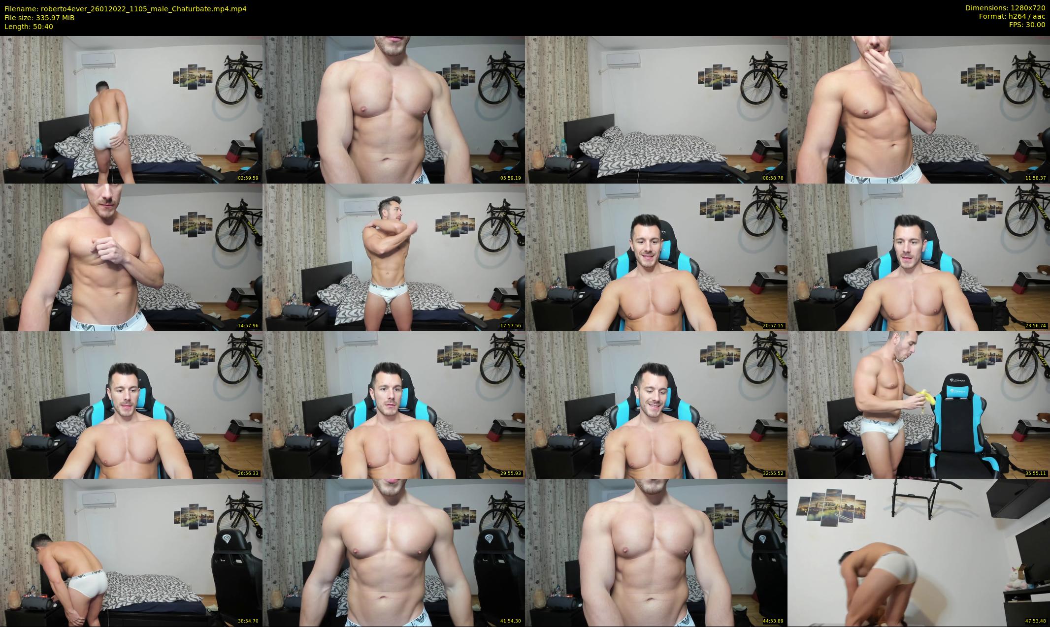 roberto4ever — 51 minute Chaturbate male cam show recording, 720p, Jan 26, 2022
