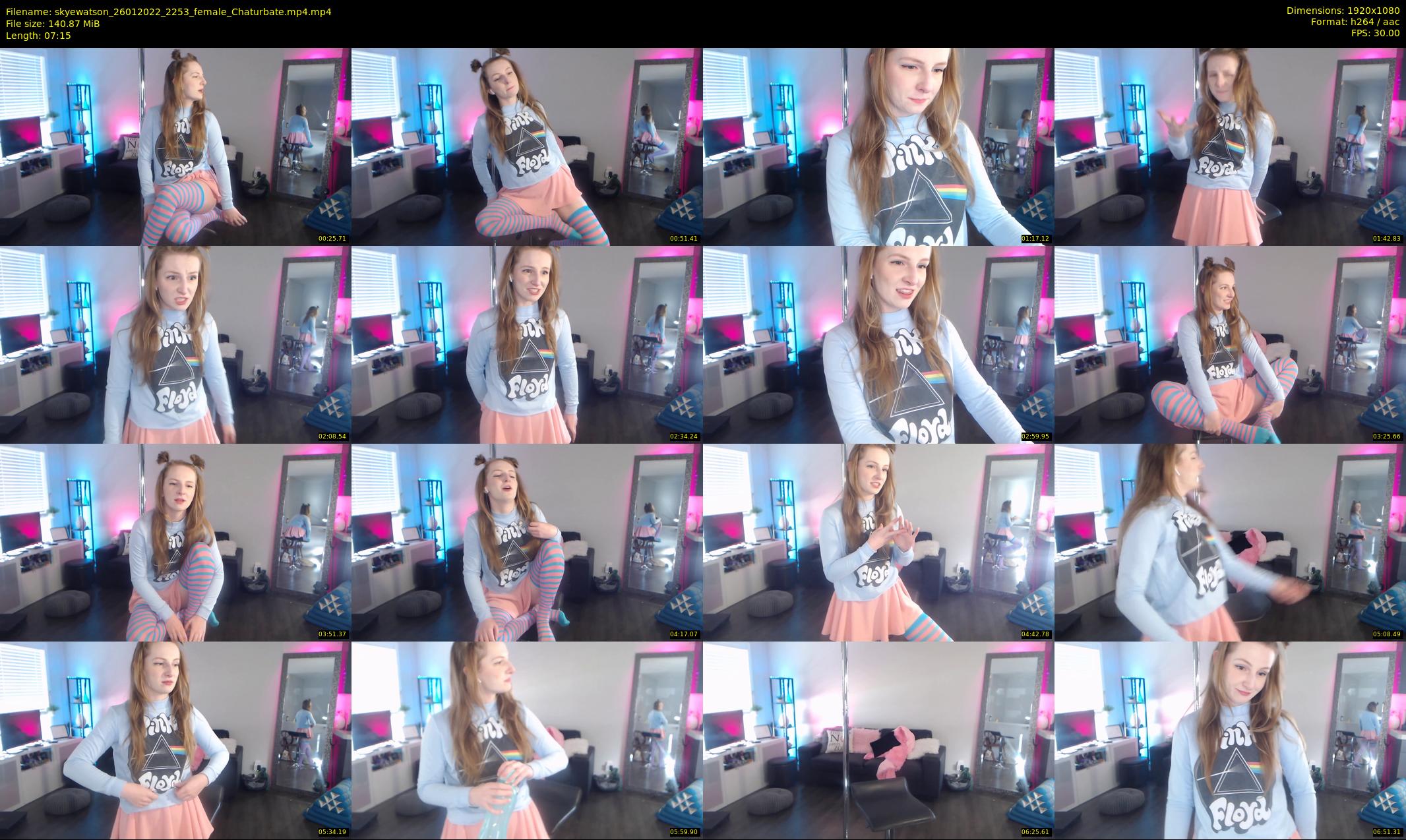 skyewatson — 8 minute Chaturbate female cam show recording, 1080p, Jan 26, 2022