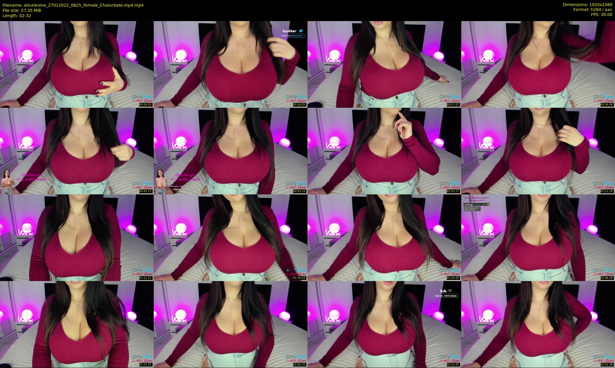alicelevine — 3 minute Chaturbate female cam show recording, 1080p, Jan 27, 2022