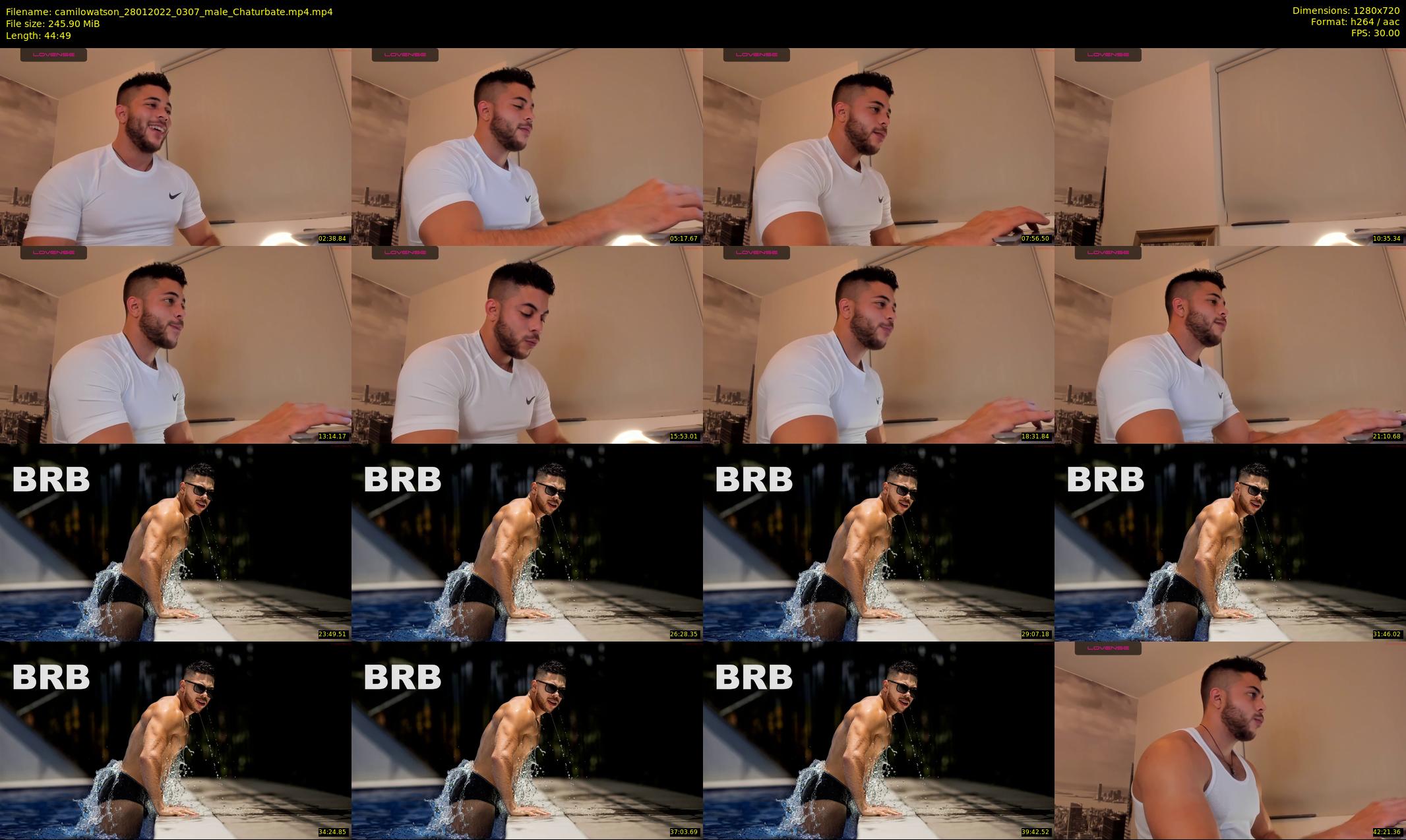 camilowatson — 45 minute Chaturbate male cam show recording, 720p, Jan 28, 2022