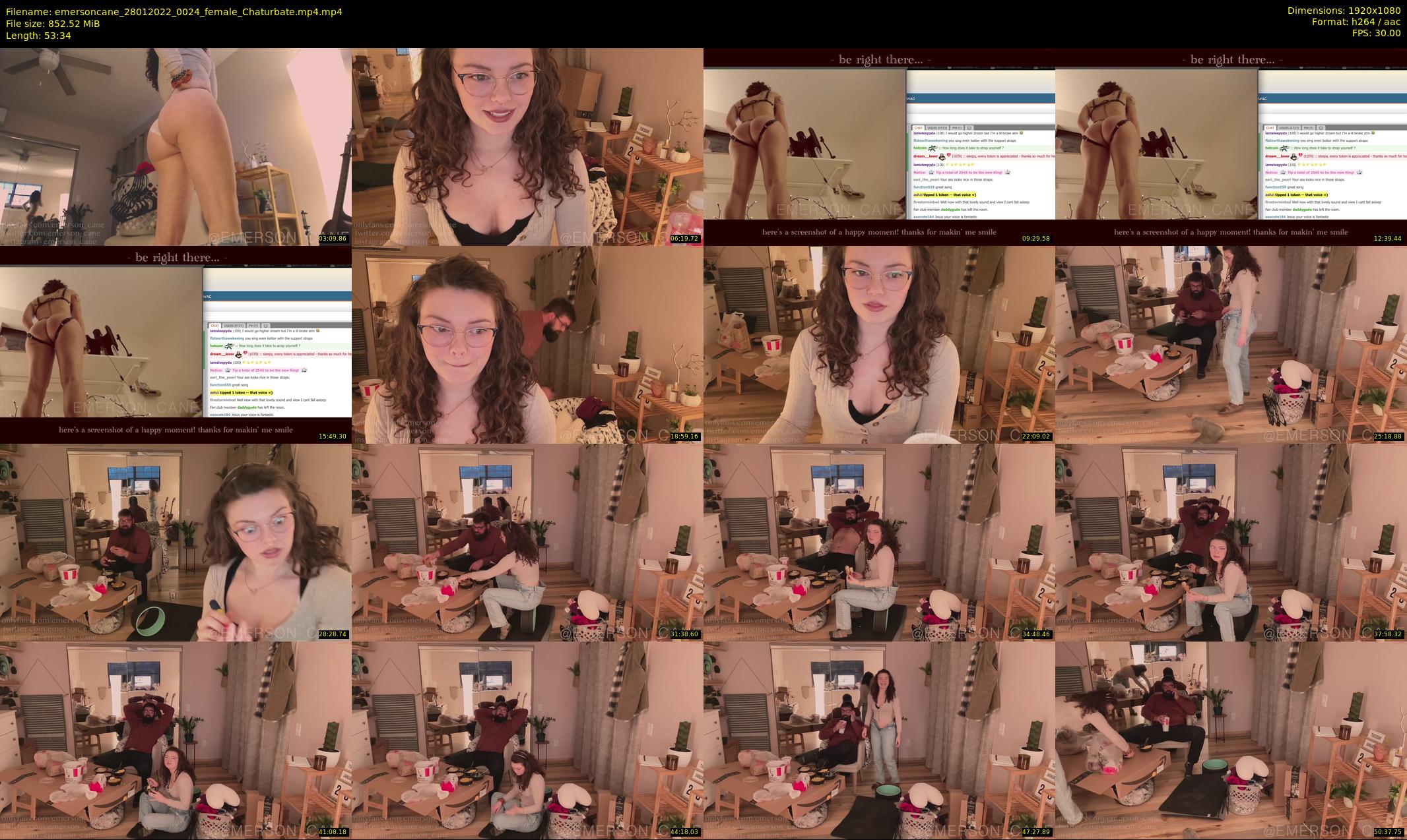 emersoncane — 54 minute Chaturbate female cam show recording, 1080p, Jan 28, 2022