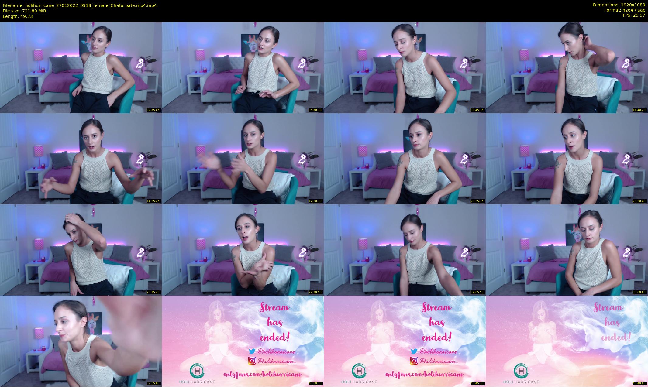 holihurricane — 50 minute Chaturbate female cam show recording, 1080p, Jan 27, 2022