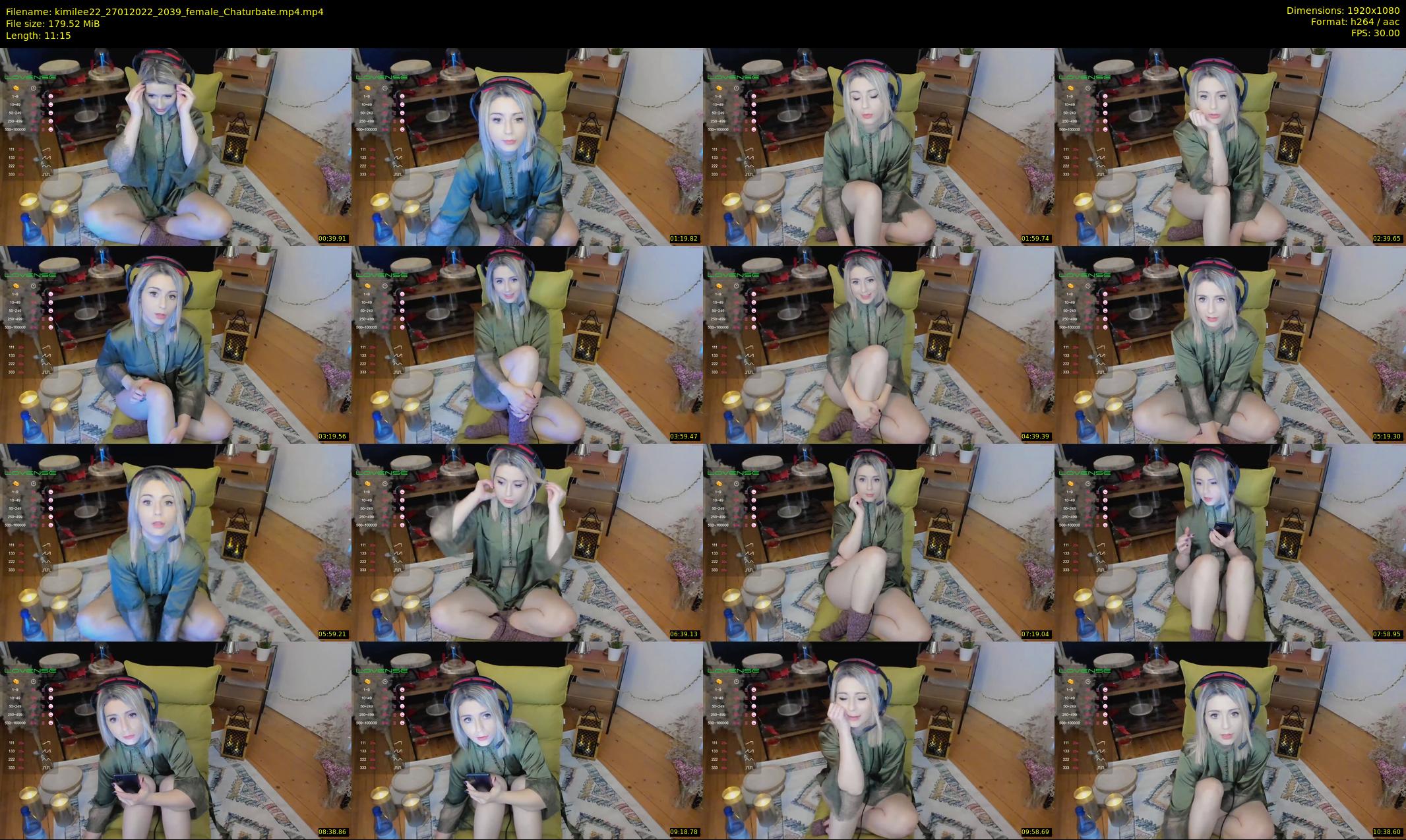 kimilee22 — 12 minute Chaturbate female cam show recording, 1080p, Jan 27, 2022